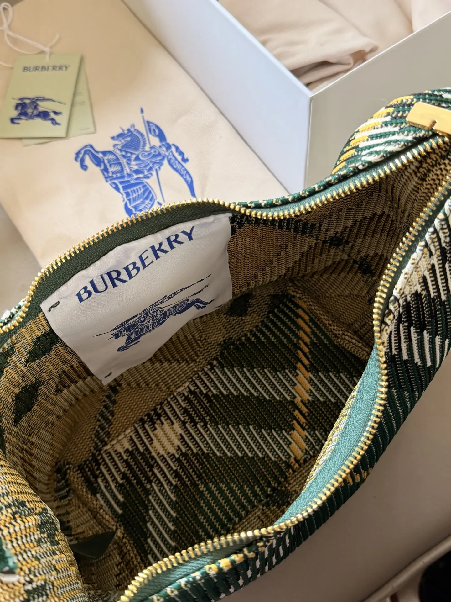 Micro Peg Bag in Plaid Weave D37018515 — view 8