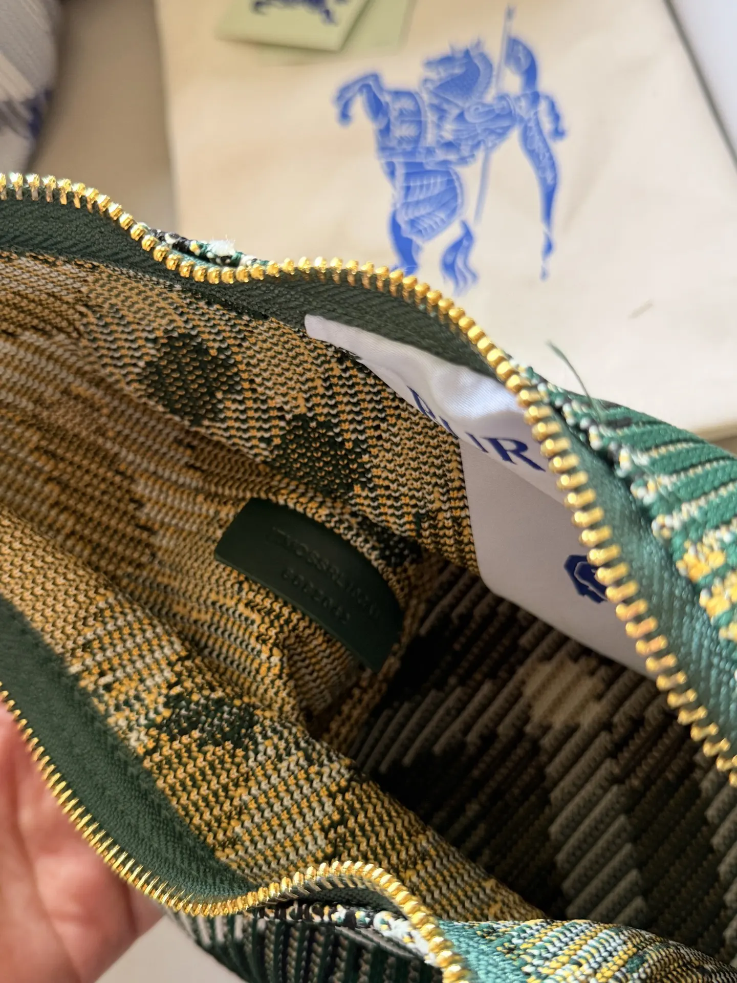 Micro Peg Bag in Plaid Weave D37018515 — view 9