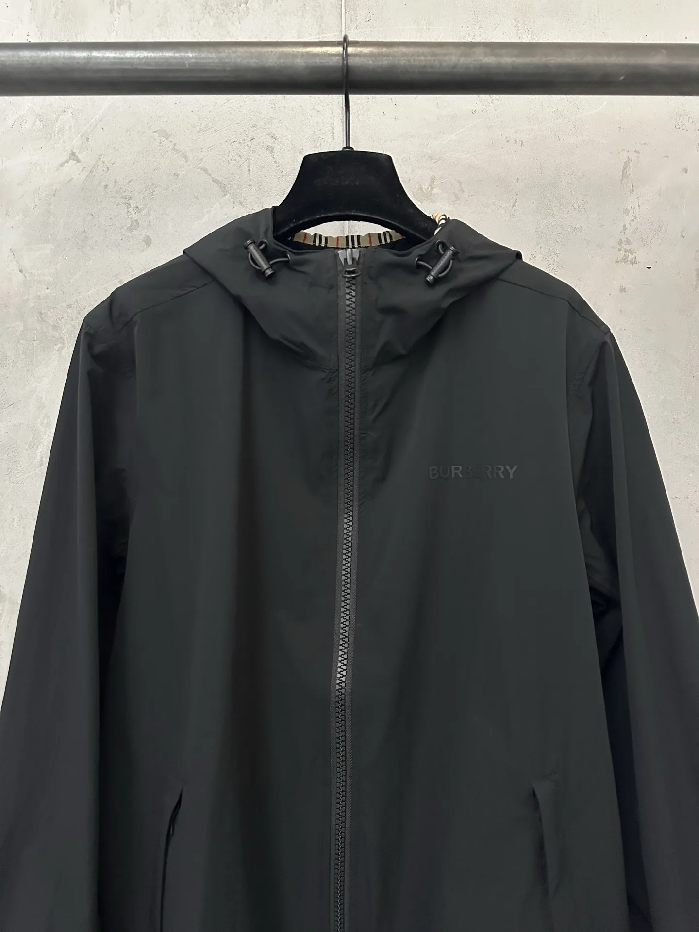 Logo Print Hooded Windbreaker Jacket D38020483 — view 3
