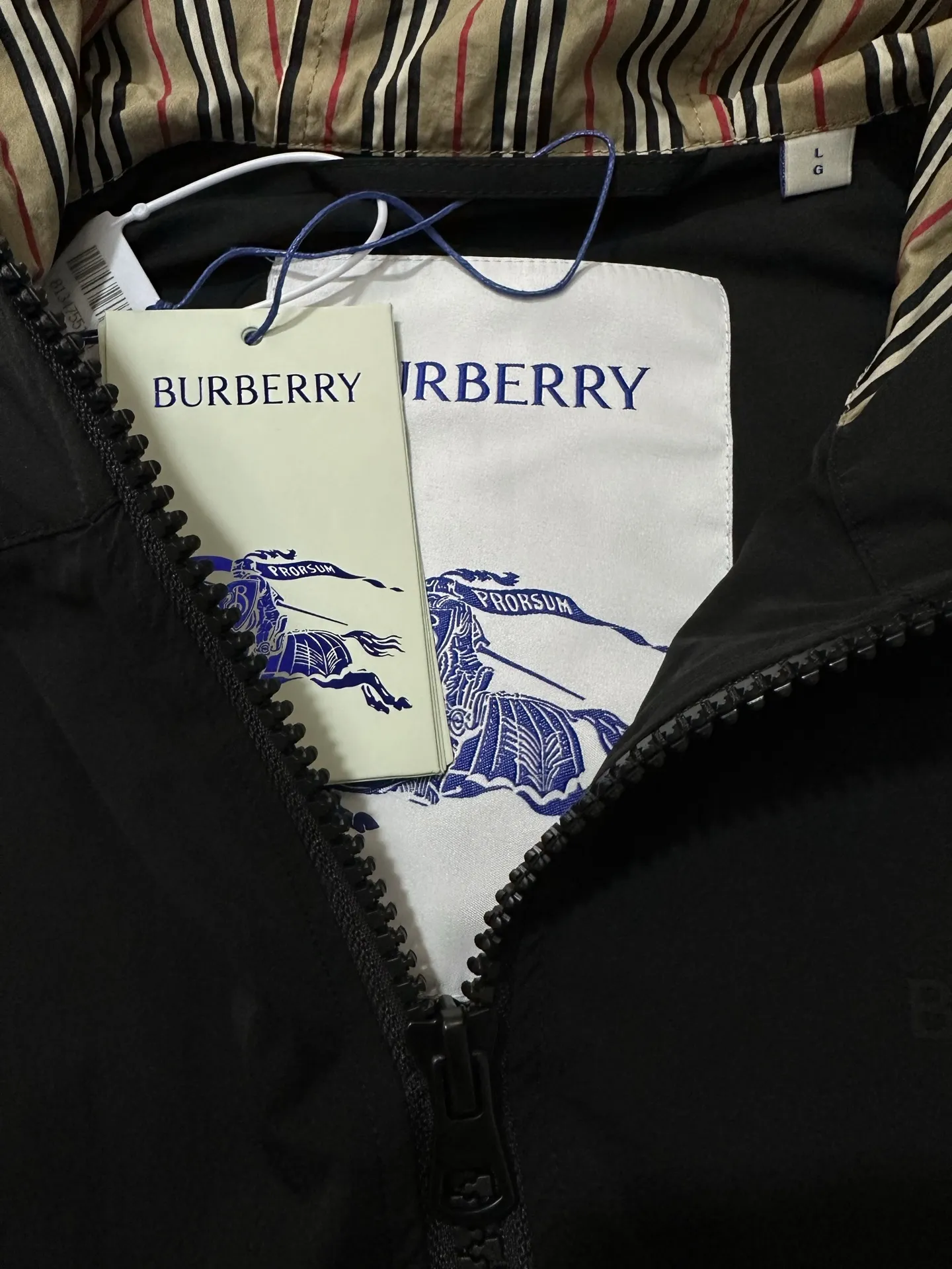 Logo Print Hooded Windbreaker Jacket D38020483 — view 6