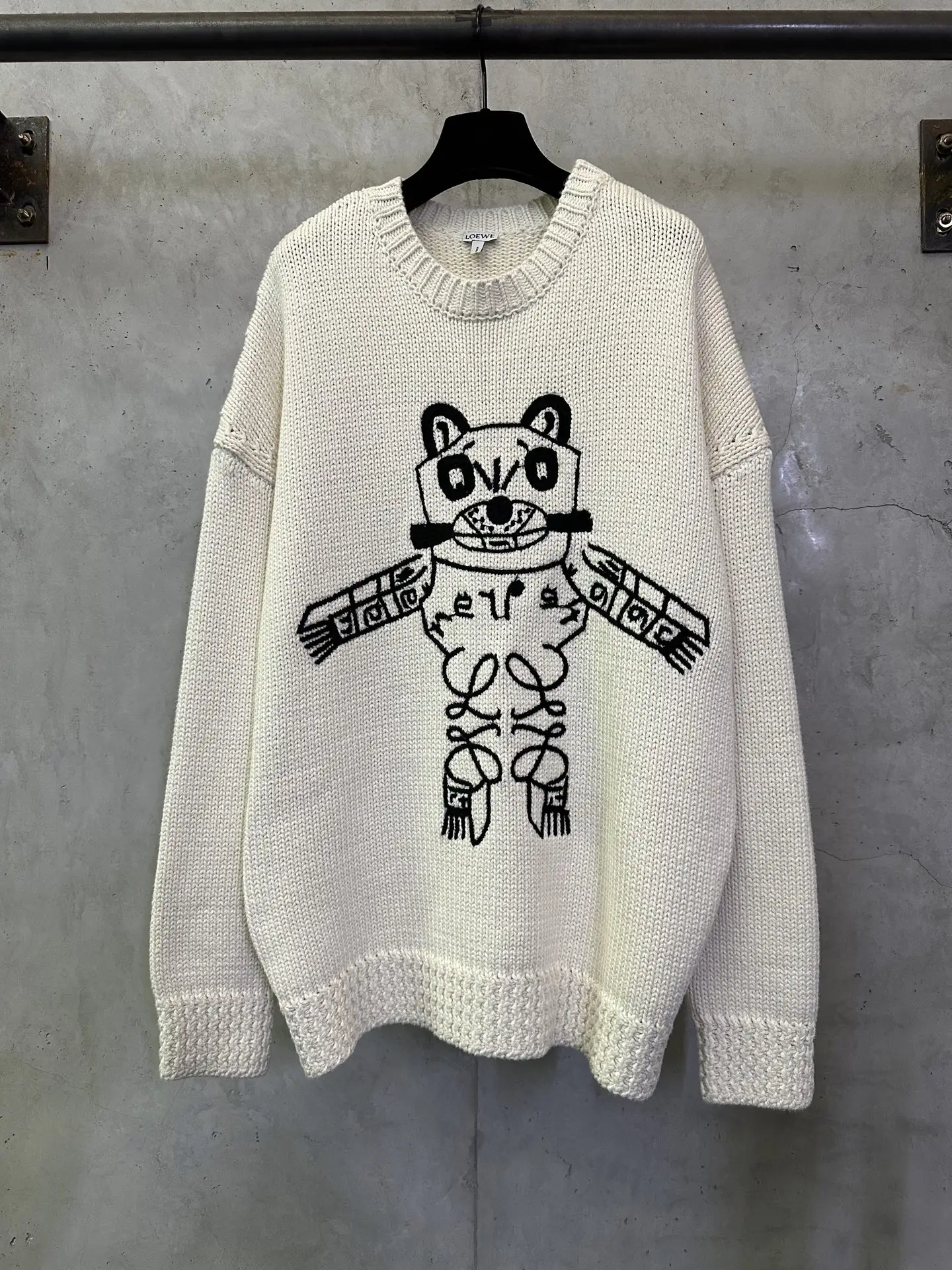 Anagram Intarsia Chunky Wool Sweater D38015332