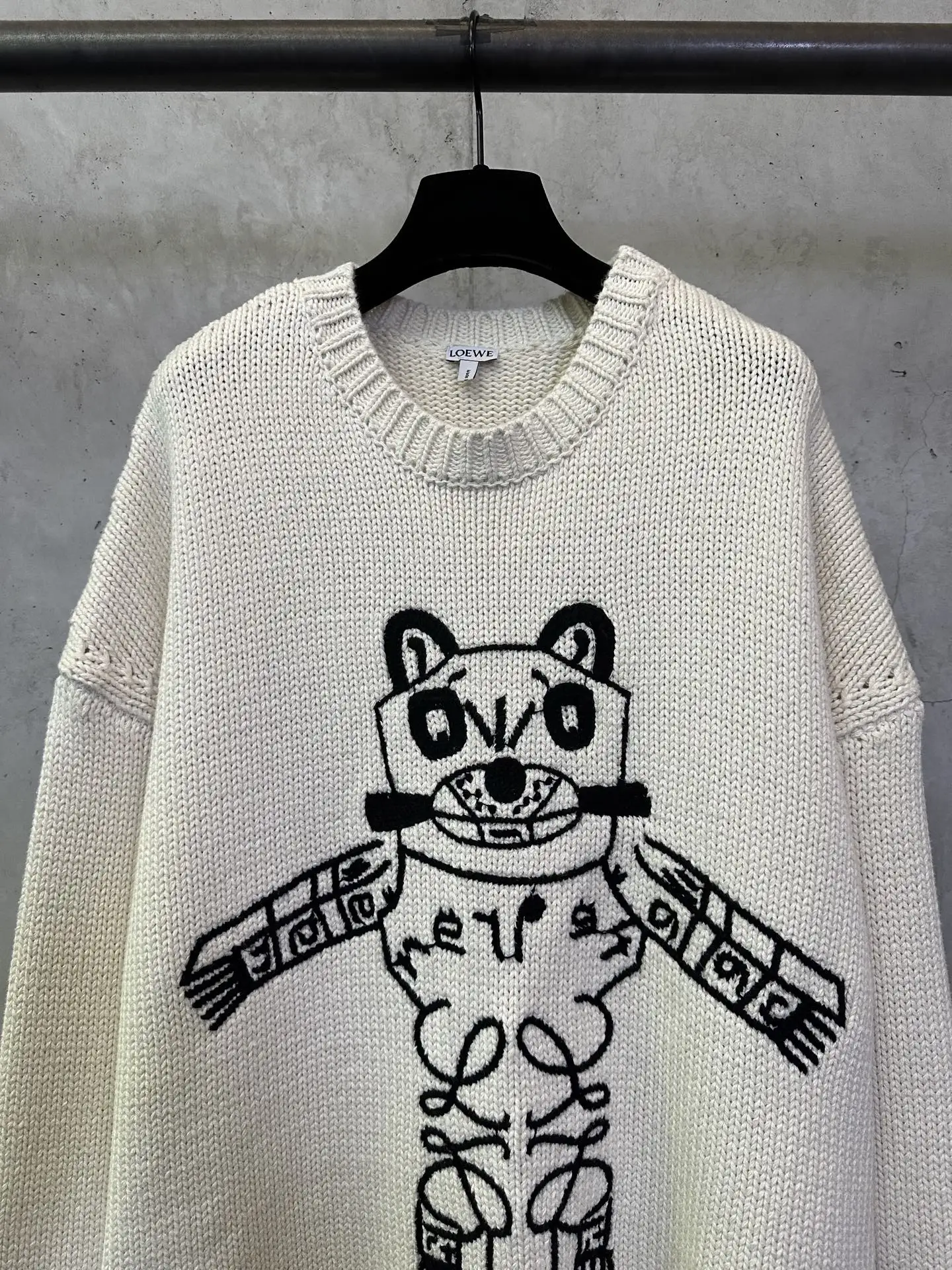 Anagram Intarsia Chunky Wool Sweater D38015332 — view 3