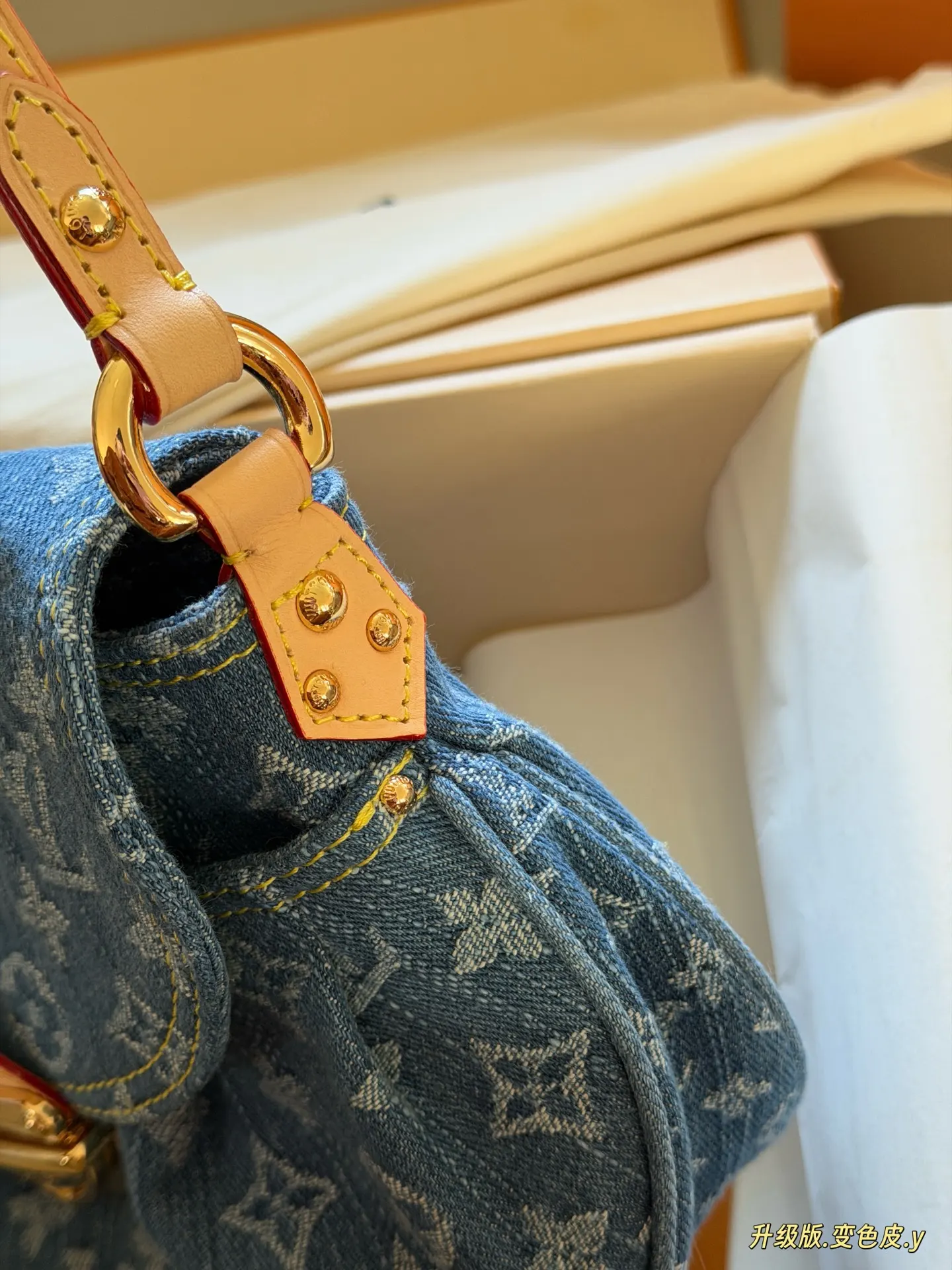Sunset Monogram Denim Shoulder Bag D38018051 — view 4