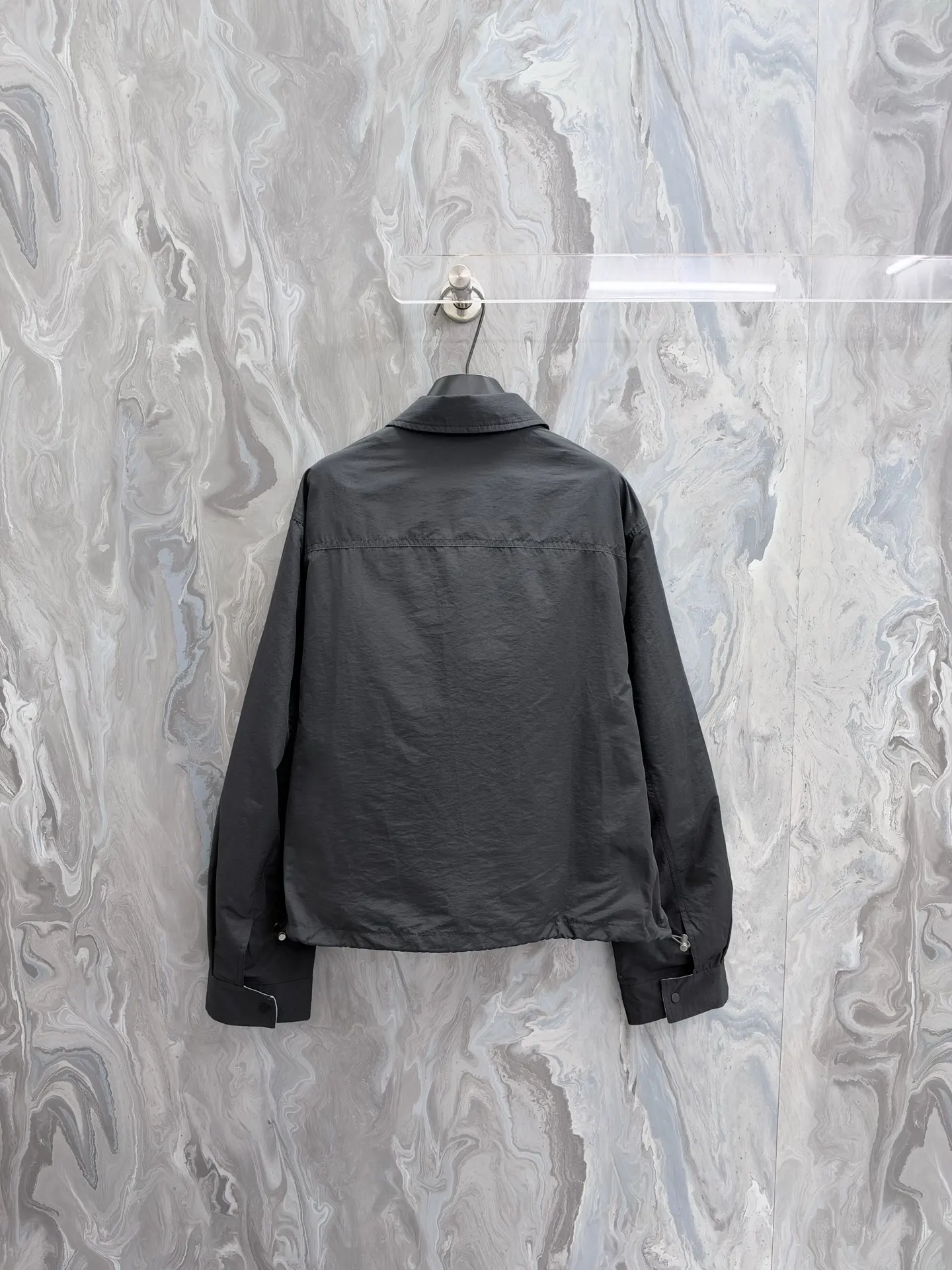 Logo Embroidered Zip-Up Harrington Jacket D38019206 — view 2