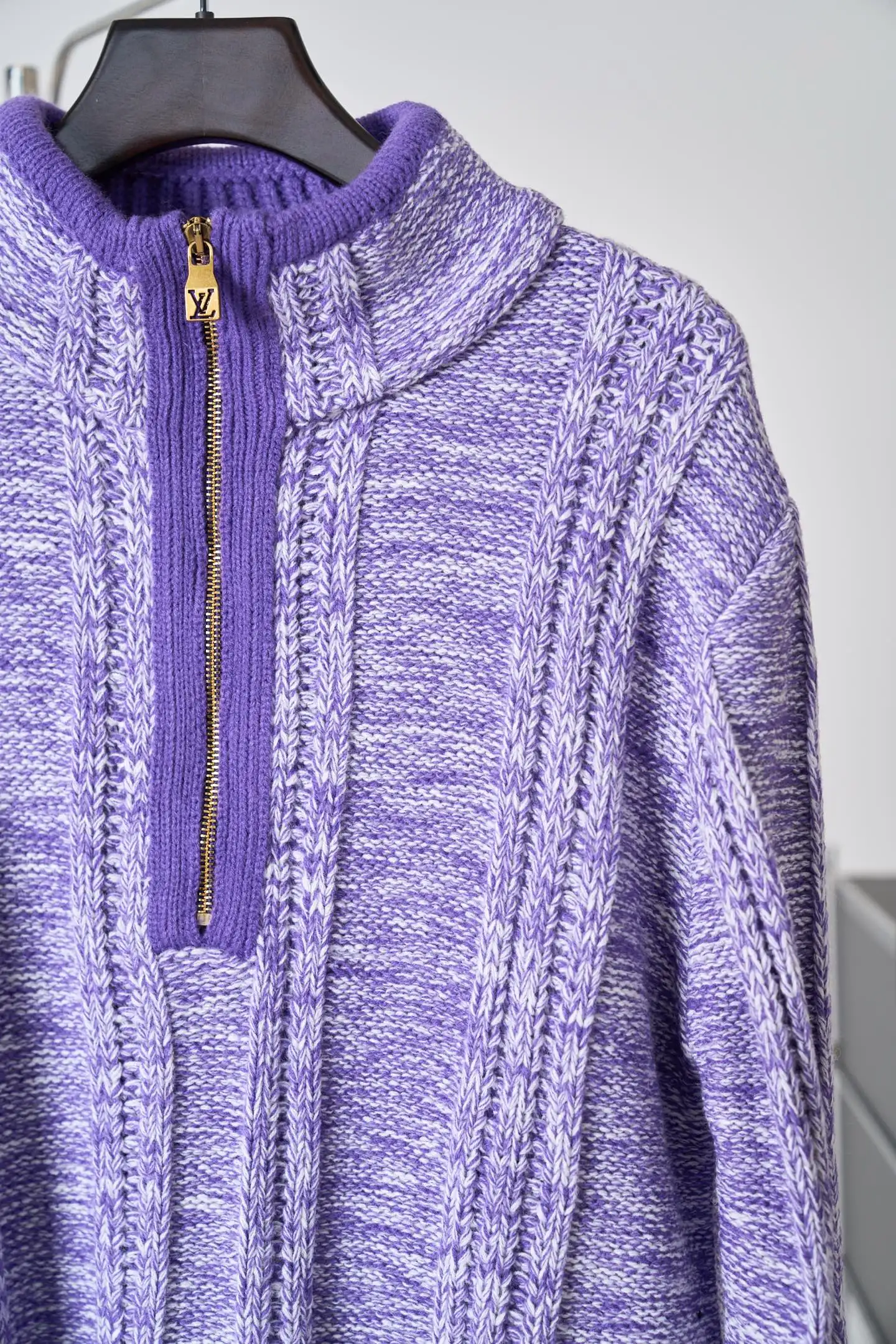 Fringed Half-Zip Cable-Knit Sweater D38519117 — view 8