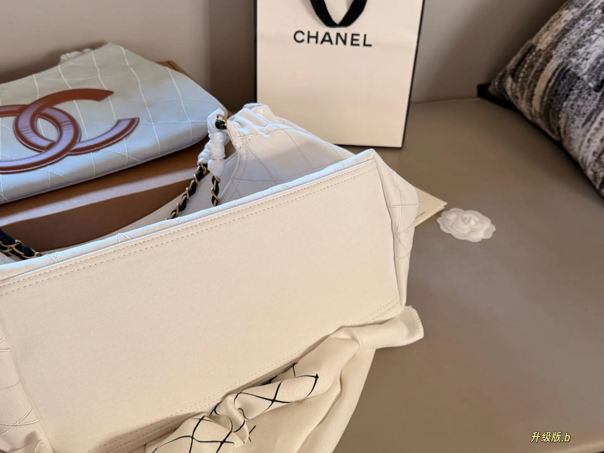 Chanel Coco Beach Quilted Tote Bag D38518329 — view 8