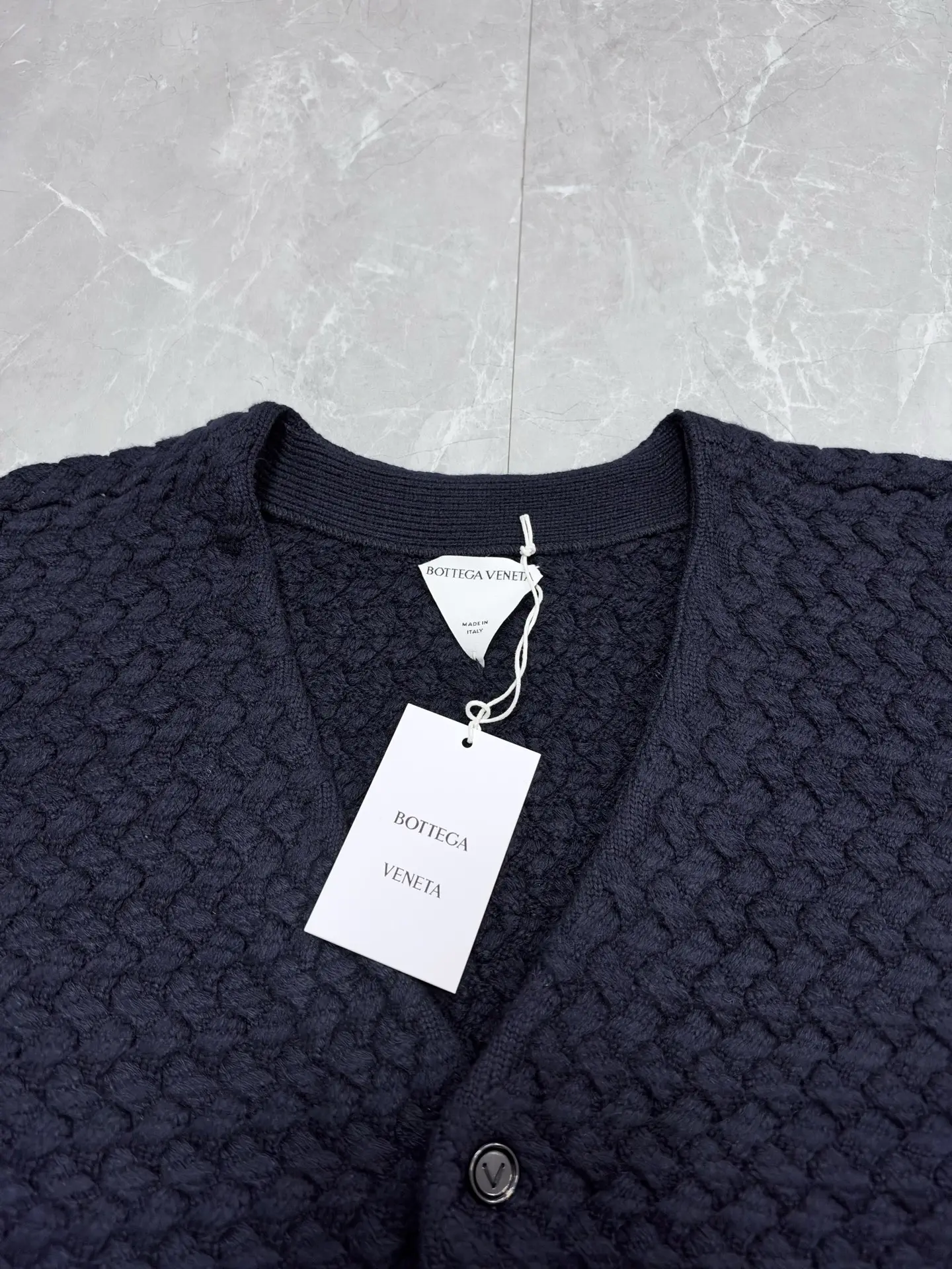 Intrecciato Textured Wool Cardigan D39019202 — view 3