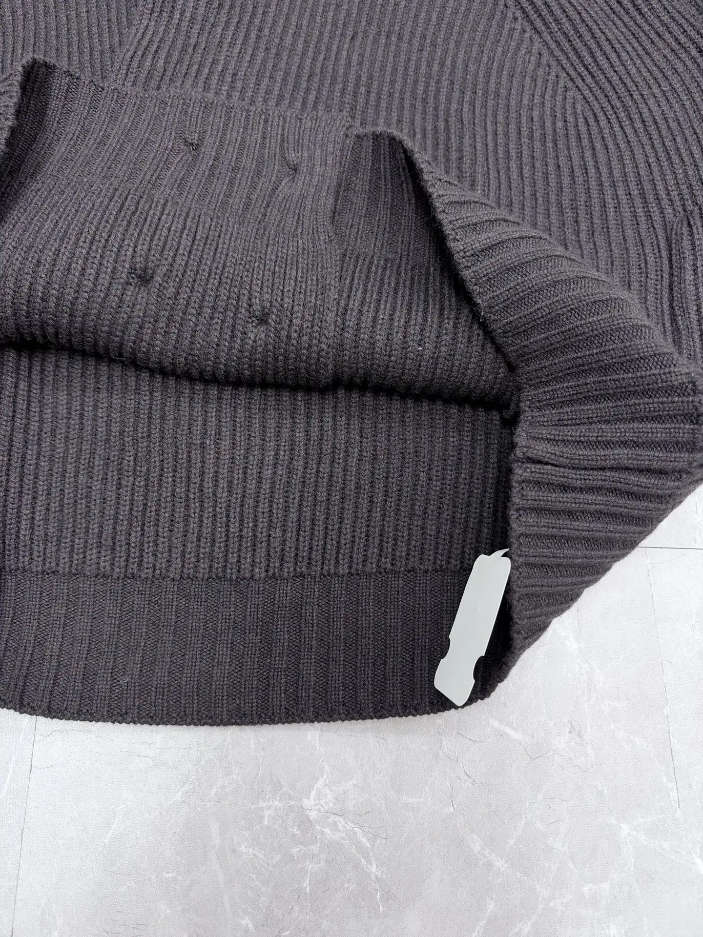 Double-Breasted Ribbed Cashmere Cardigan D39519203 — view 8
