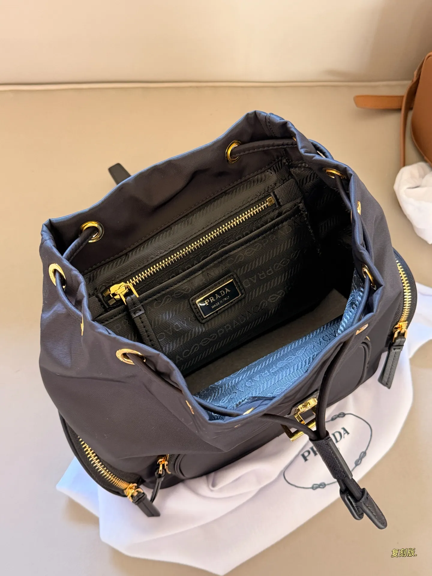Prada Re-Edition Nylon Backpack D40517804 — view 8