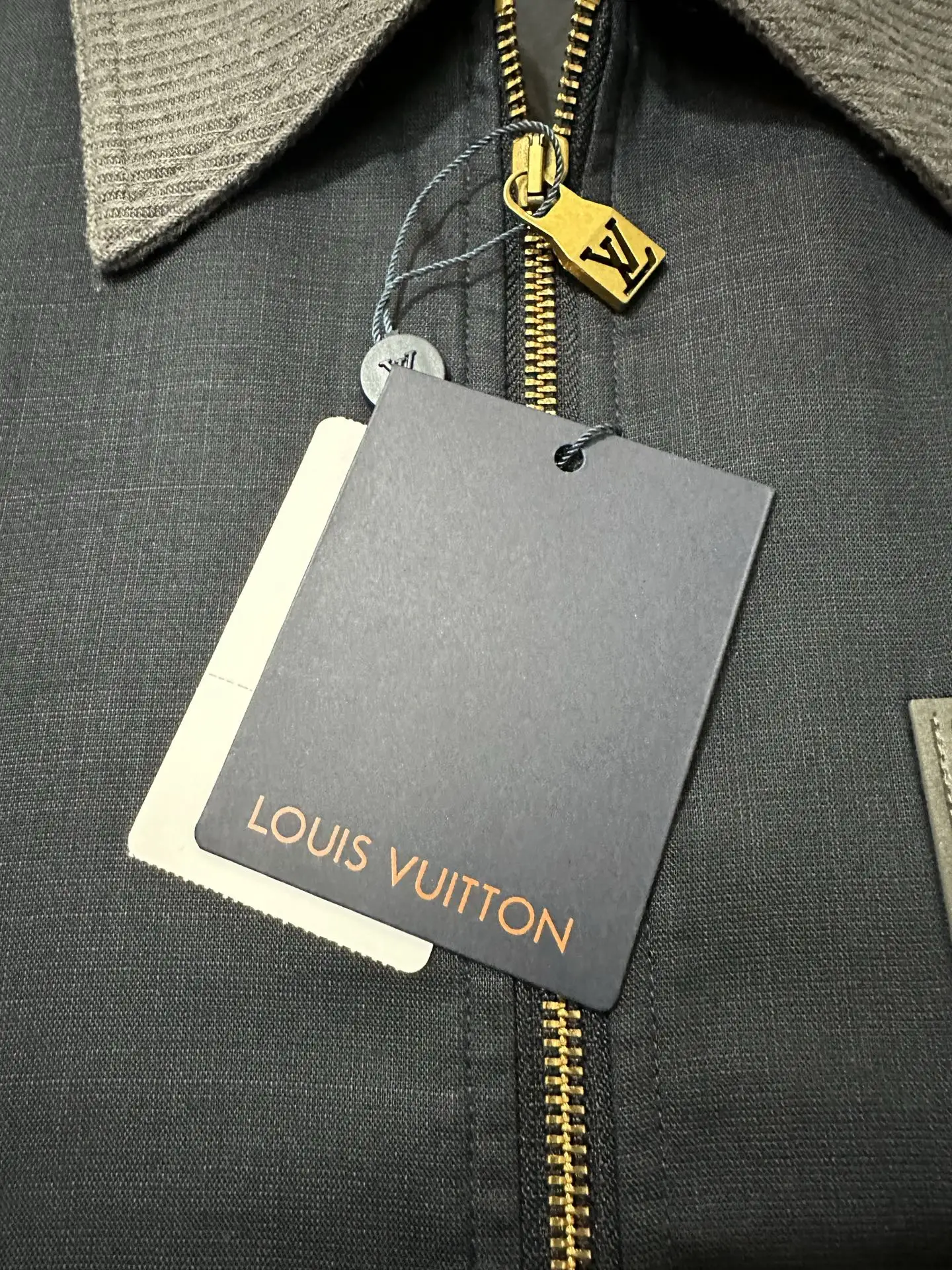 Linen-Blend Workwear Jacket with Leather Logo Patch D42022244 — view 7