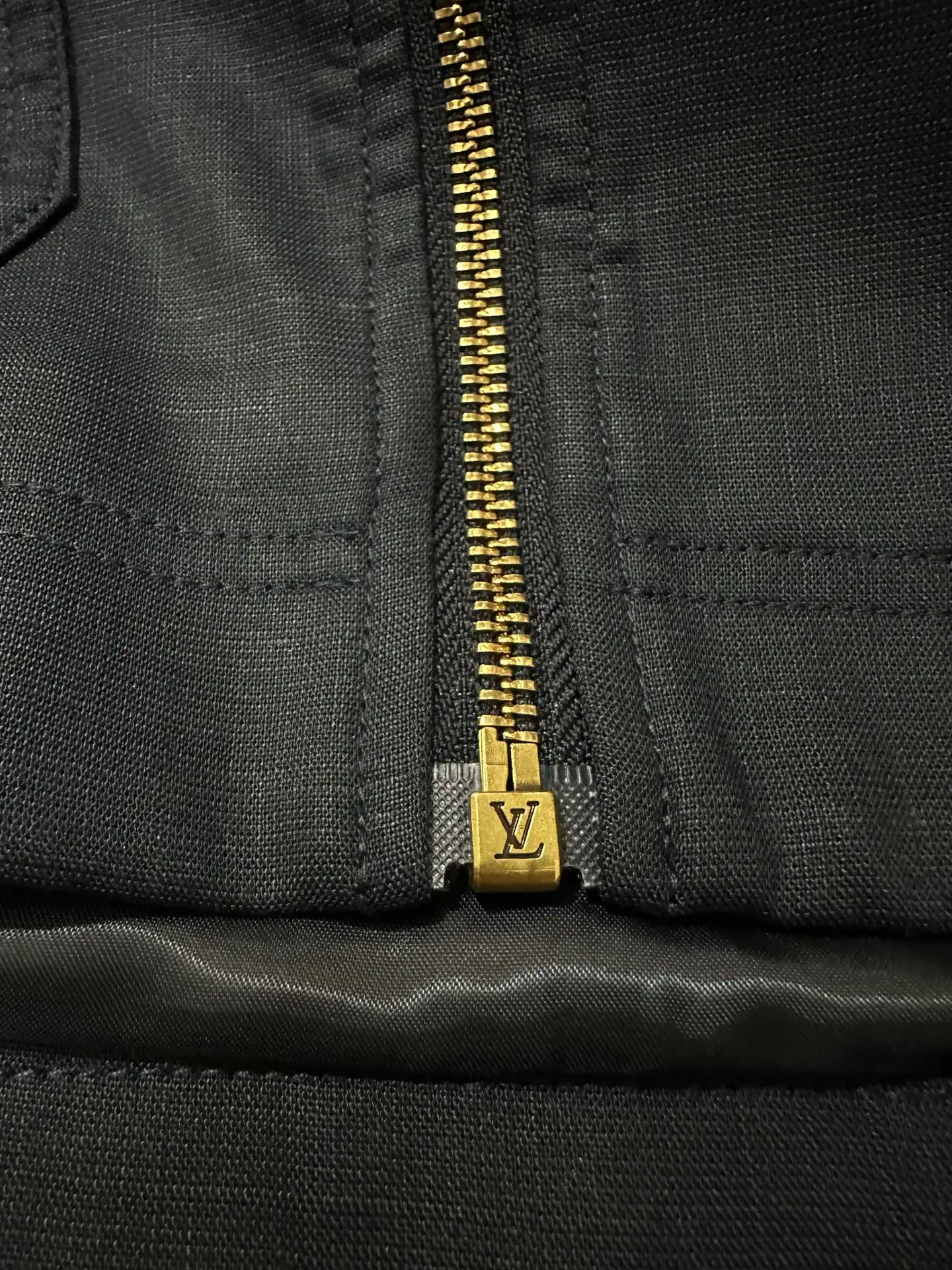 Linen-Blend Workwear Jacket with Leather Logo Patch D42022244 — view 11