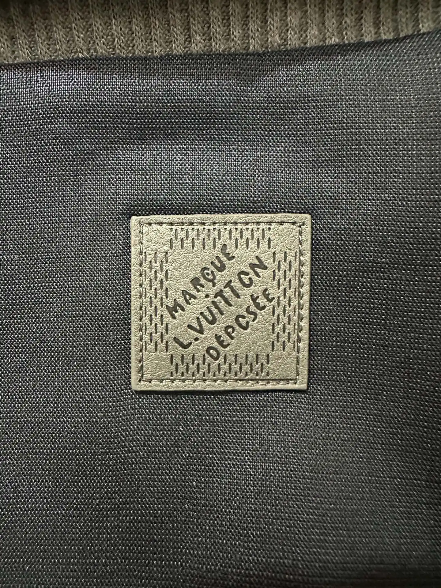 Linen-Blend Workwear Jacket with Leather Logo Patch D42022244 — view 13