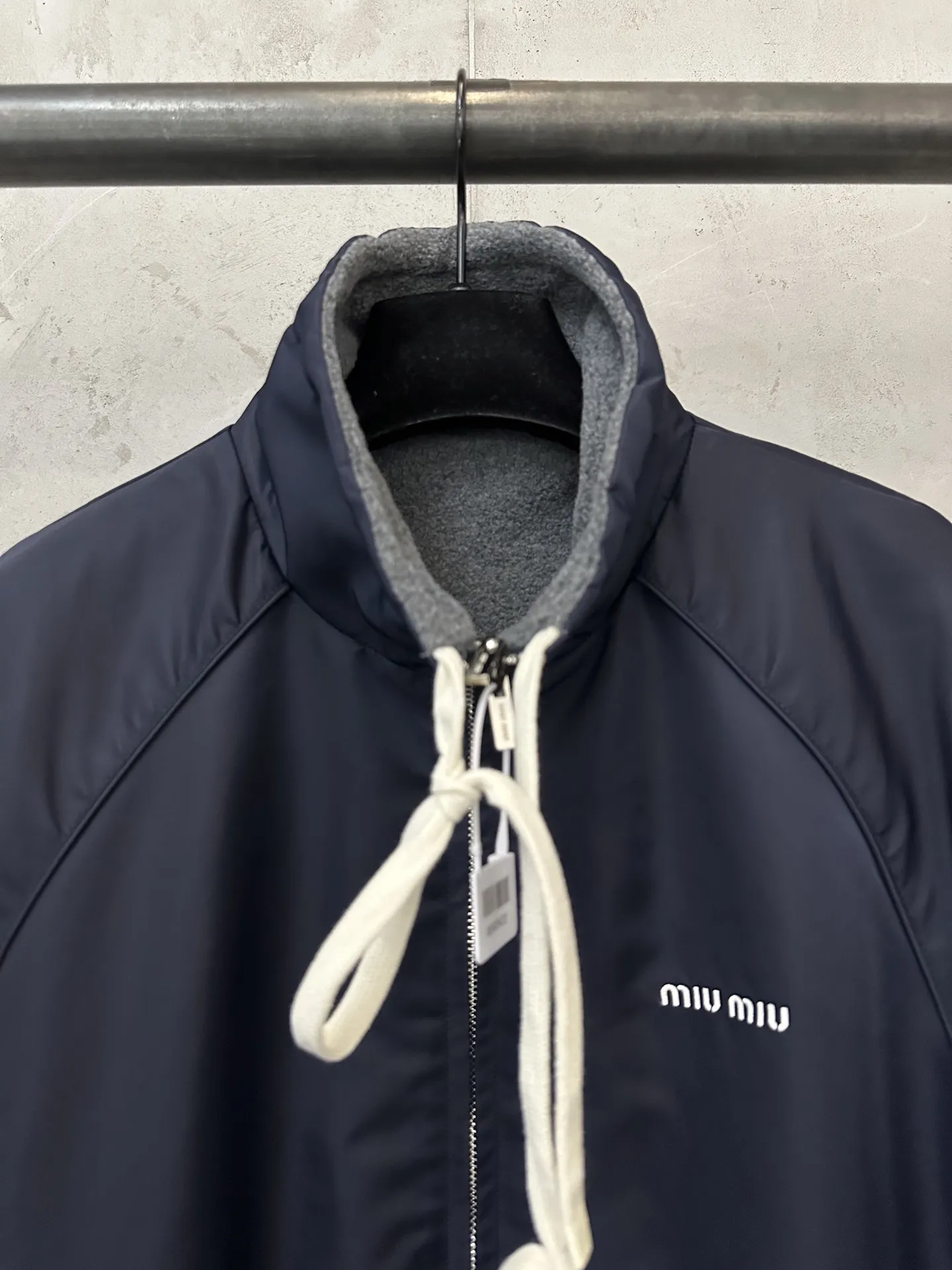 Reversible Technical Fabric and Fleece Jacket D42018944 — view 7