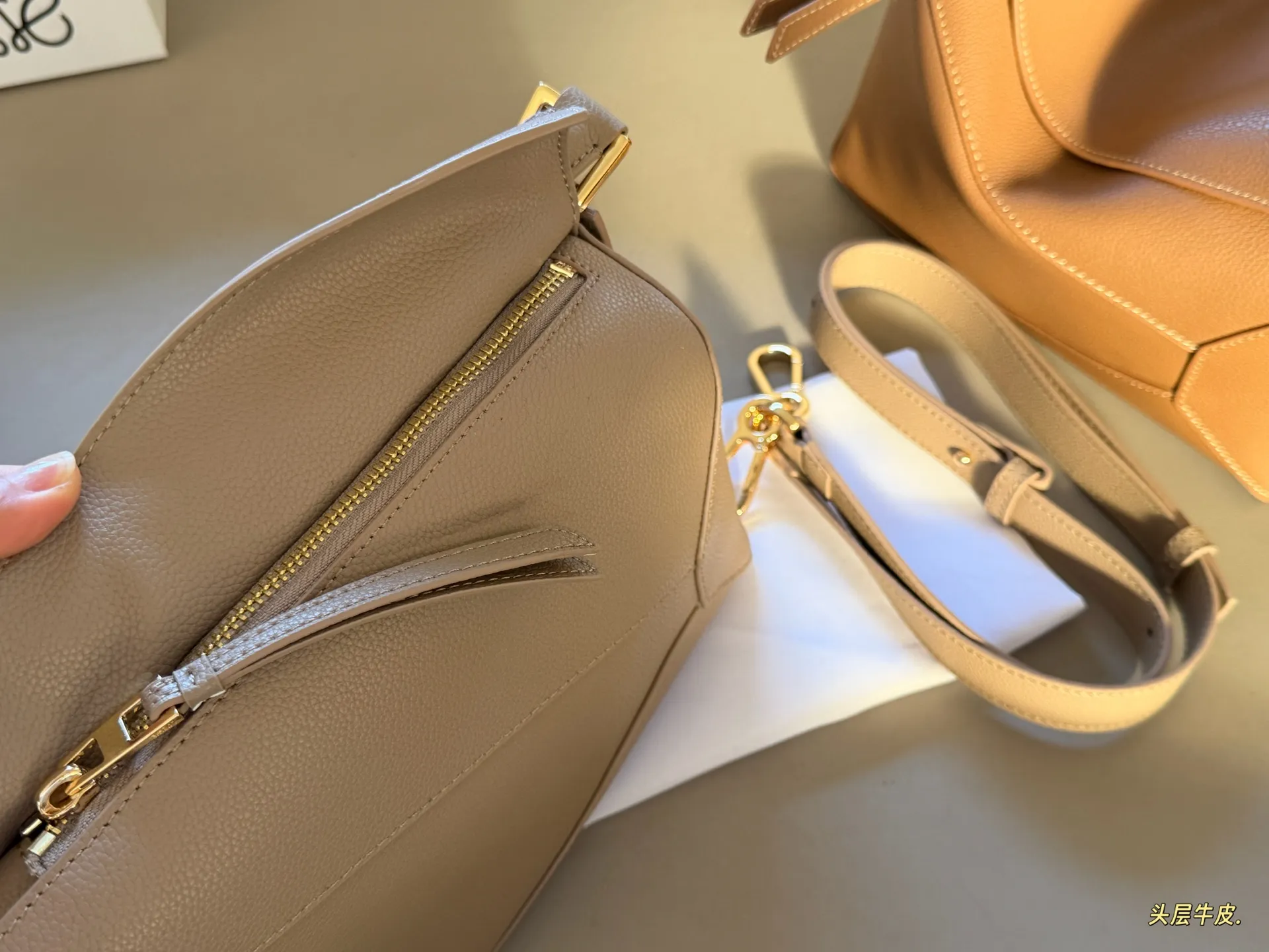 Puzzle Grained Leather Shoulder Bag D43017835 — view 9