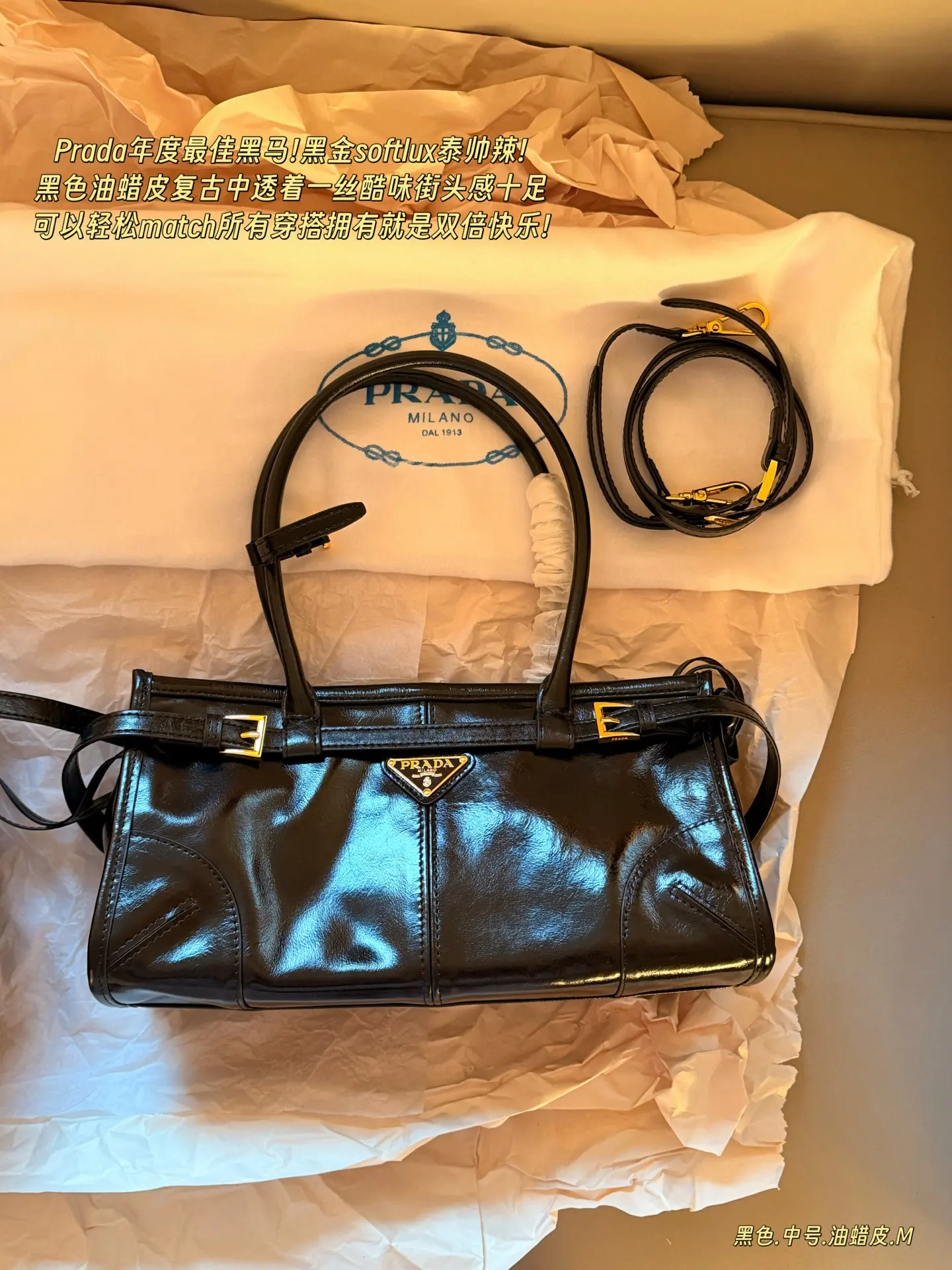 Prada Bonnie Soft Leather Shoulder Bag D43017863 — view 10