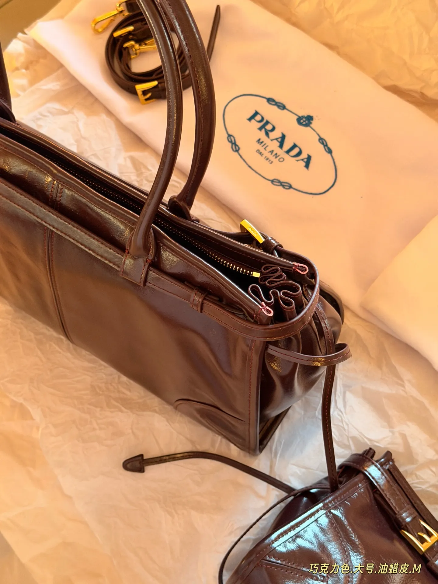 Prada Bonnie Soft Leather Shoulder Bag D43017863 — view 7