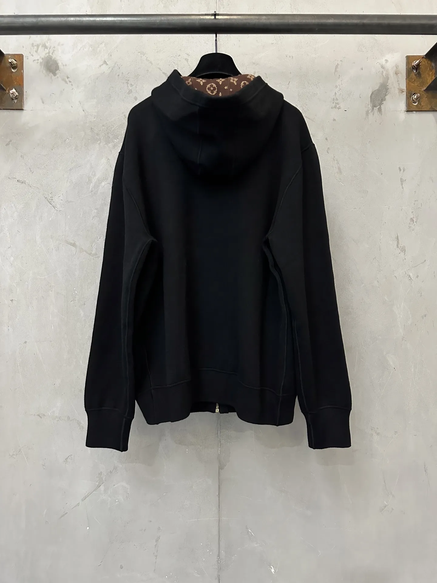 Reversible Monogram Jacquard Knit Zip-Up Hoodie D48018947 — view 4