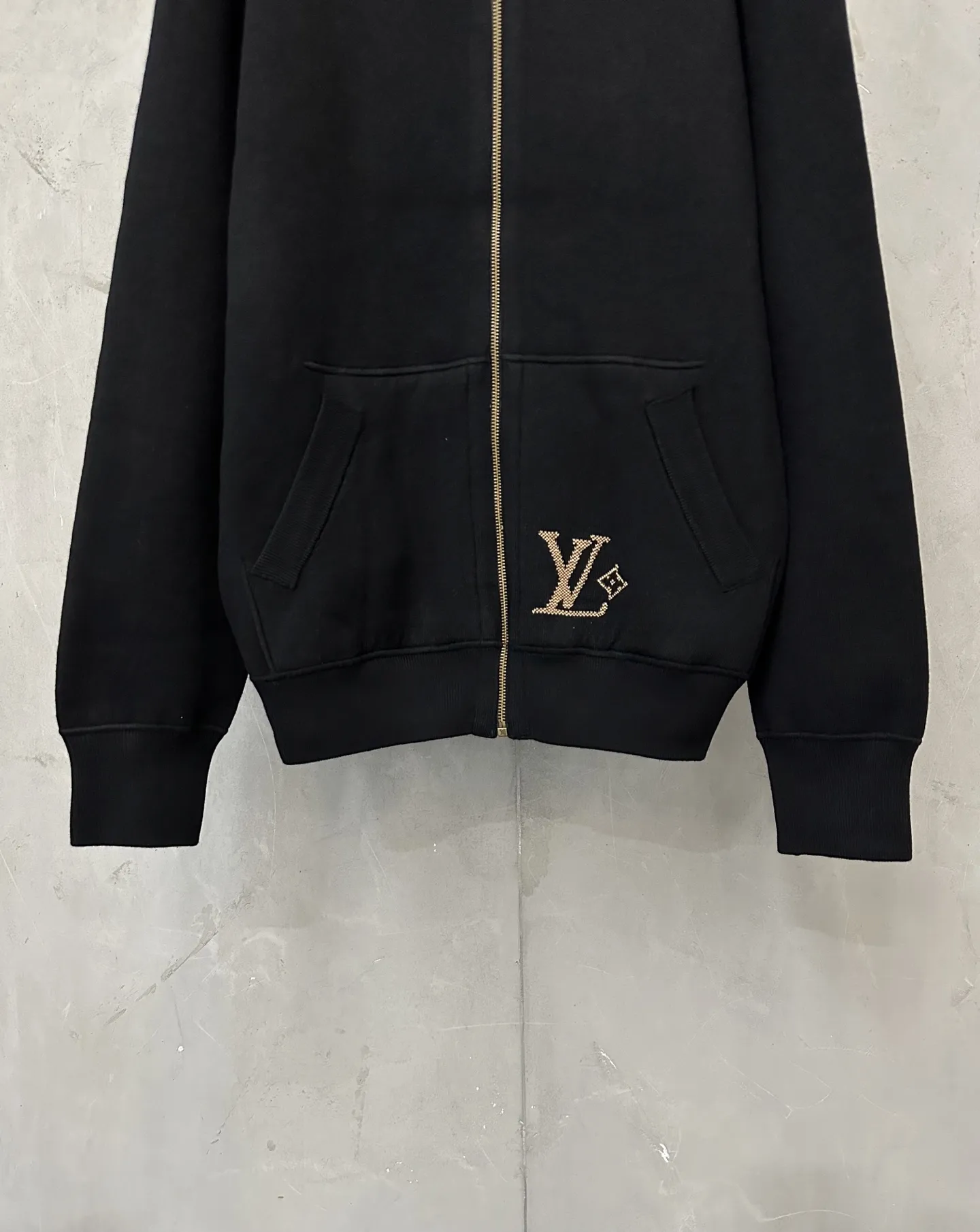 Reversible Monogram Jacquard Knit Zip-Up Hoodie D48018947 — view 7