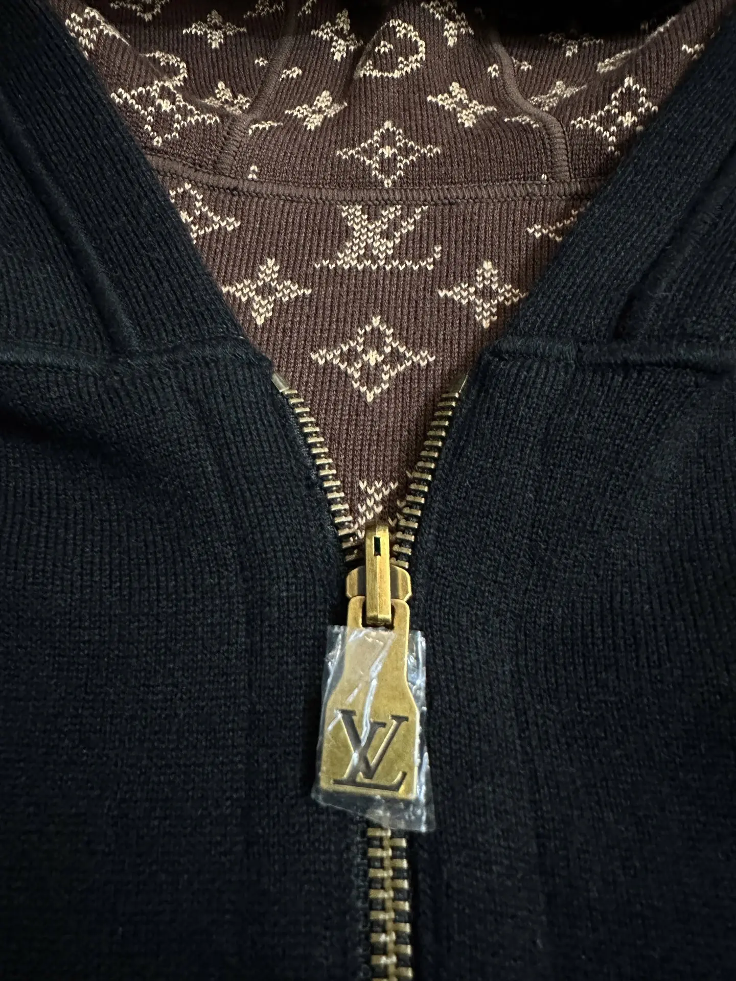 Reversible Monogram Jacquard Knit Zip-Up Hoodie D48018947 — view 8