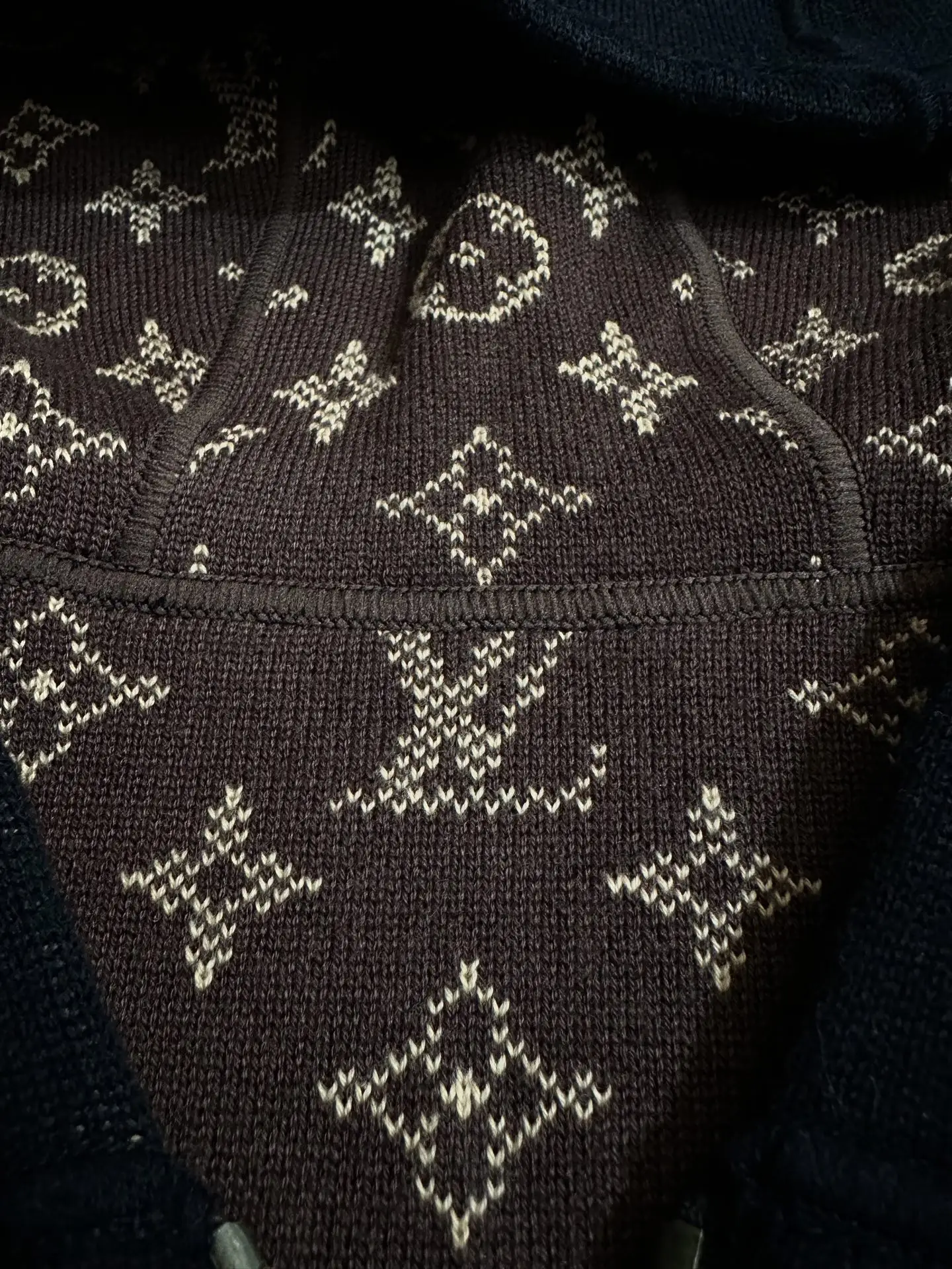 Reversible Monogram Jacquard Knit Zip-Up Hoodie D48018947 — view 12