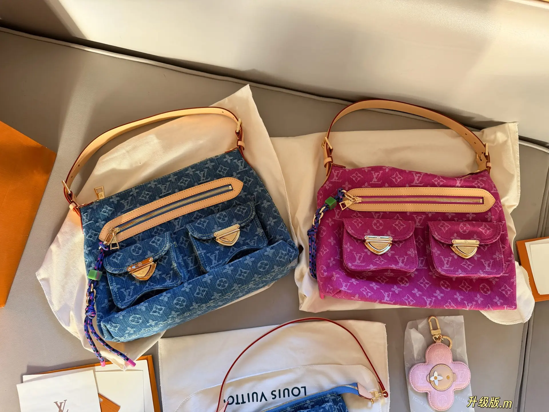 Monogram Denim Pochette Bag D48017828 — view 2