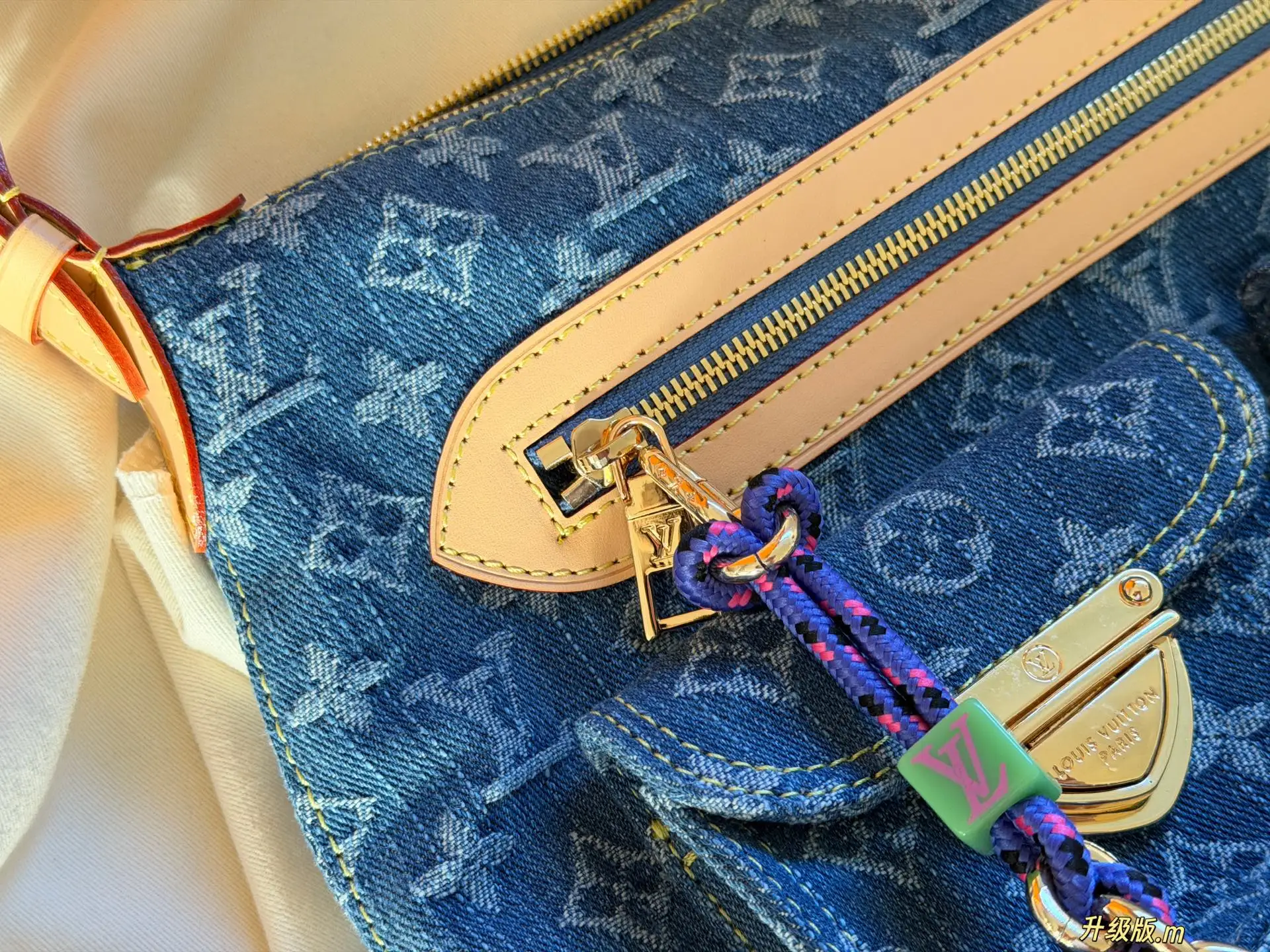 Monogram Denim Pochette Bag D48017828 — view 5