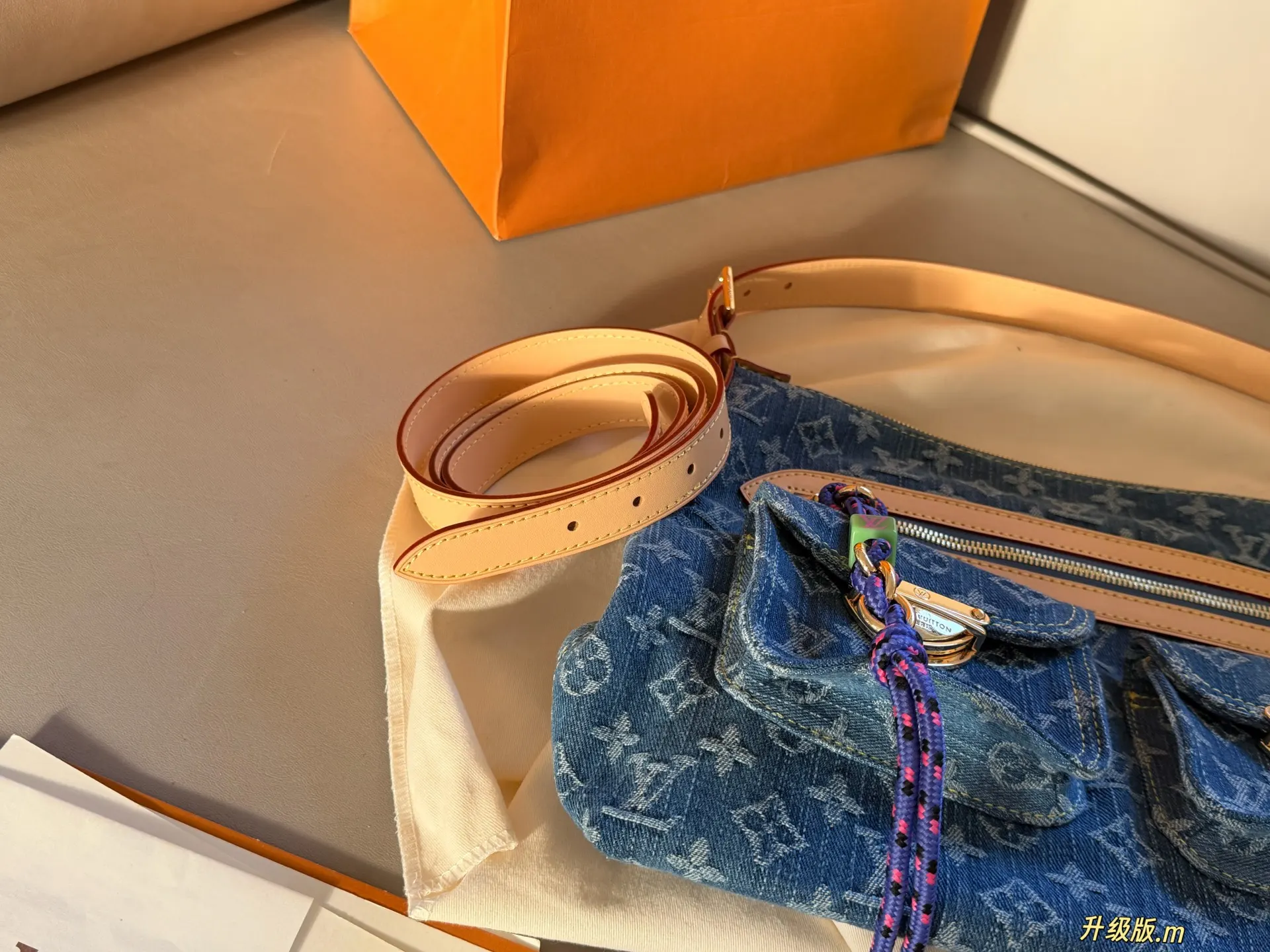 Monogram Denim Pochette Bag D48017828 — view 6