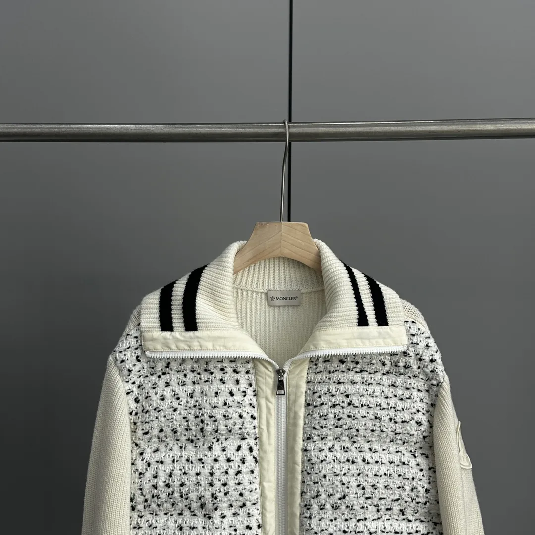 Moncler Padded Tweed and Wool Knit Cardigan D51019095 — view 2