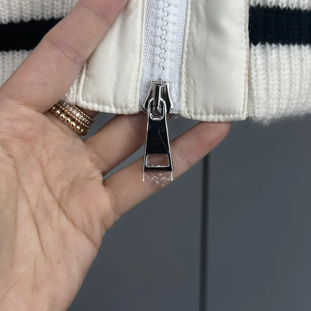 Moncler Padded Tweed and Wool Knit Cardigan D51019095 — view 4