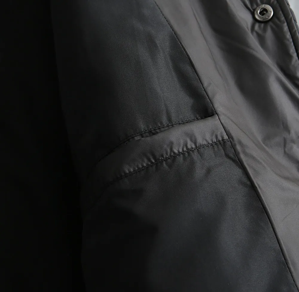Quilted Down-Filled Shirt Jacket with Enamel Triangle Logo D52019081 — view 11