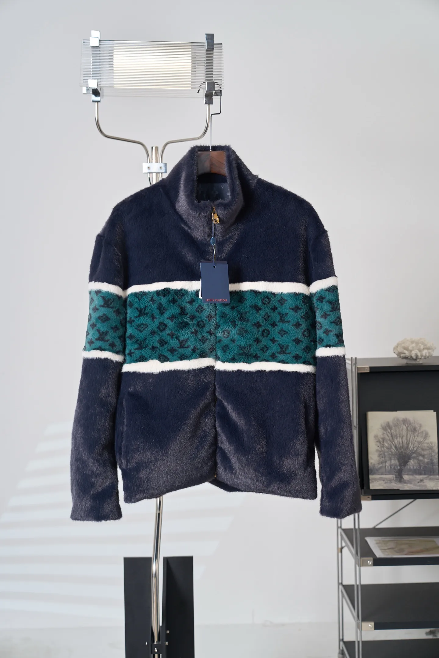 Monogram Faux Fur Zip-Up Jacket D52019118
