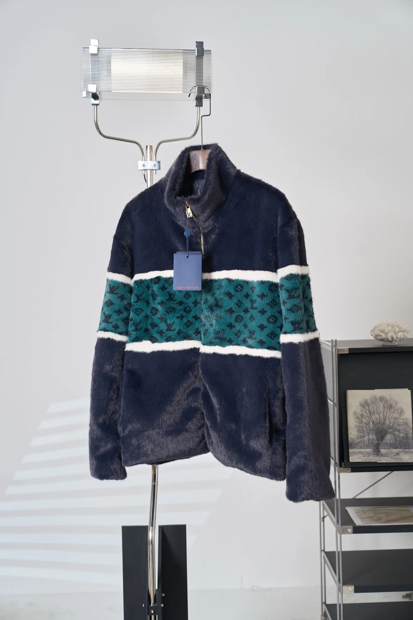 Monogram Faux Fur Zip-Up Jacket D52019118 — view 3