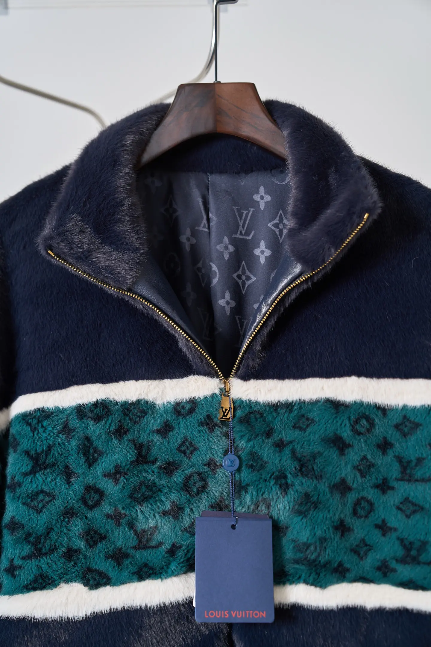 Monogram Faux Fur Zip-Up Jacket D52019118 — view 5
