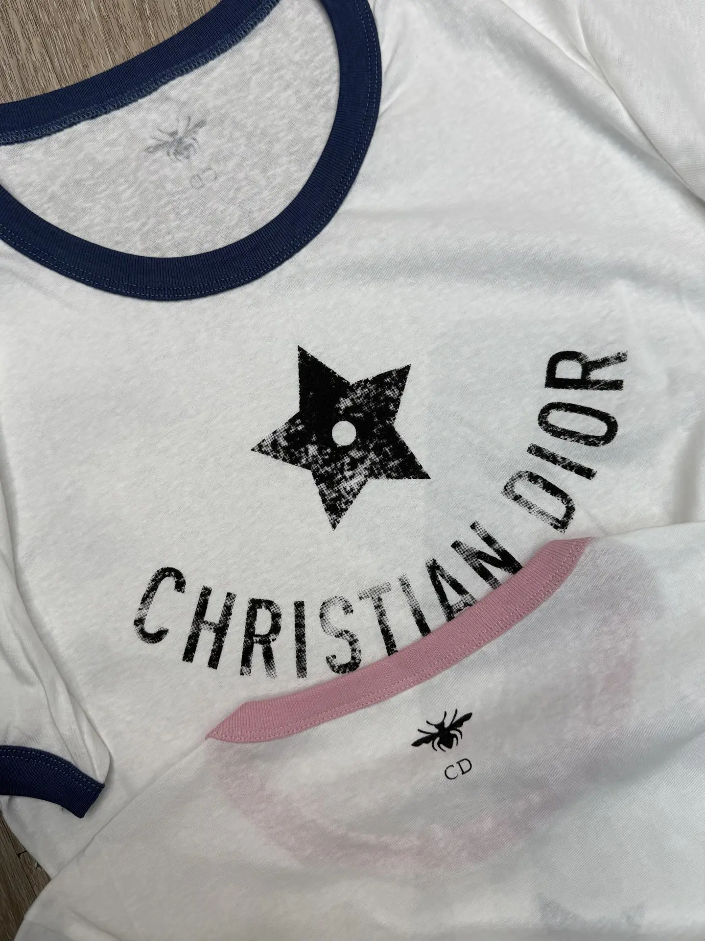 Logo Print Linen Ringer T-Shirt D5515699 — view 3