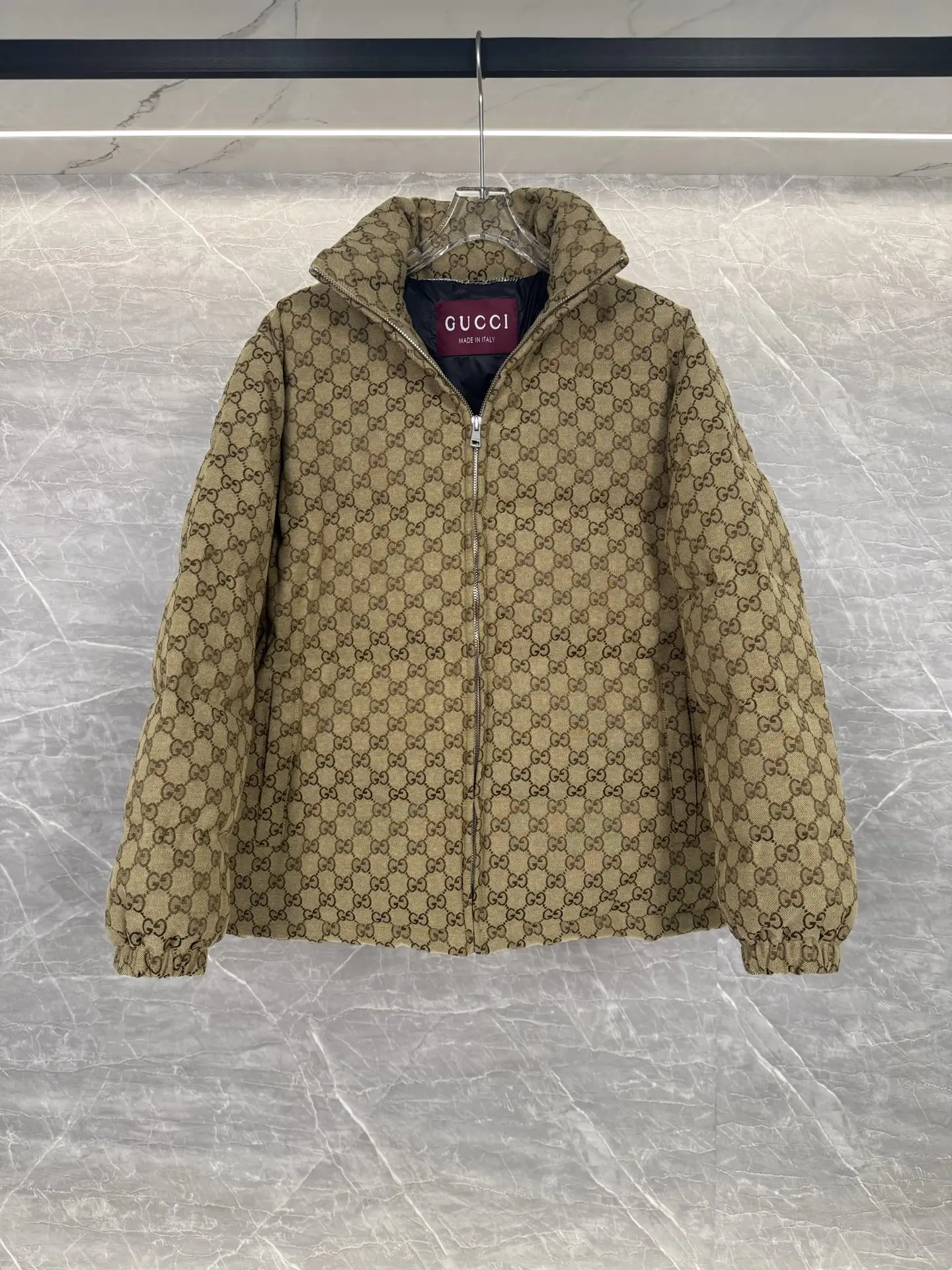 GG Monogram Jacquard Belted Down Jacket D55019012 — view 7