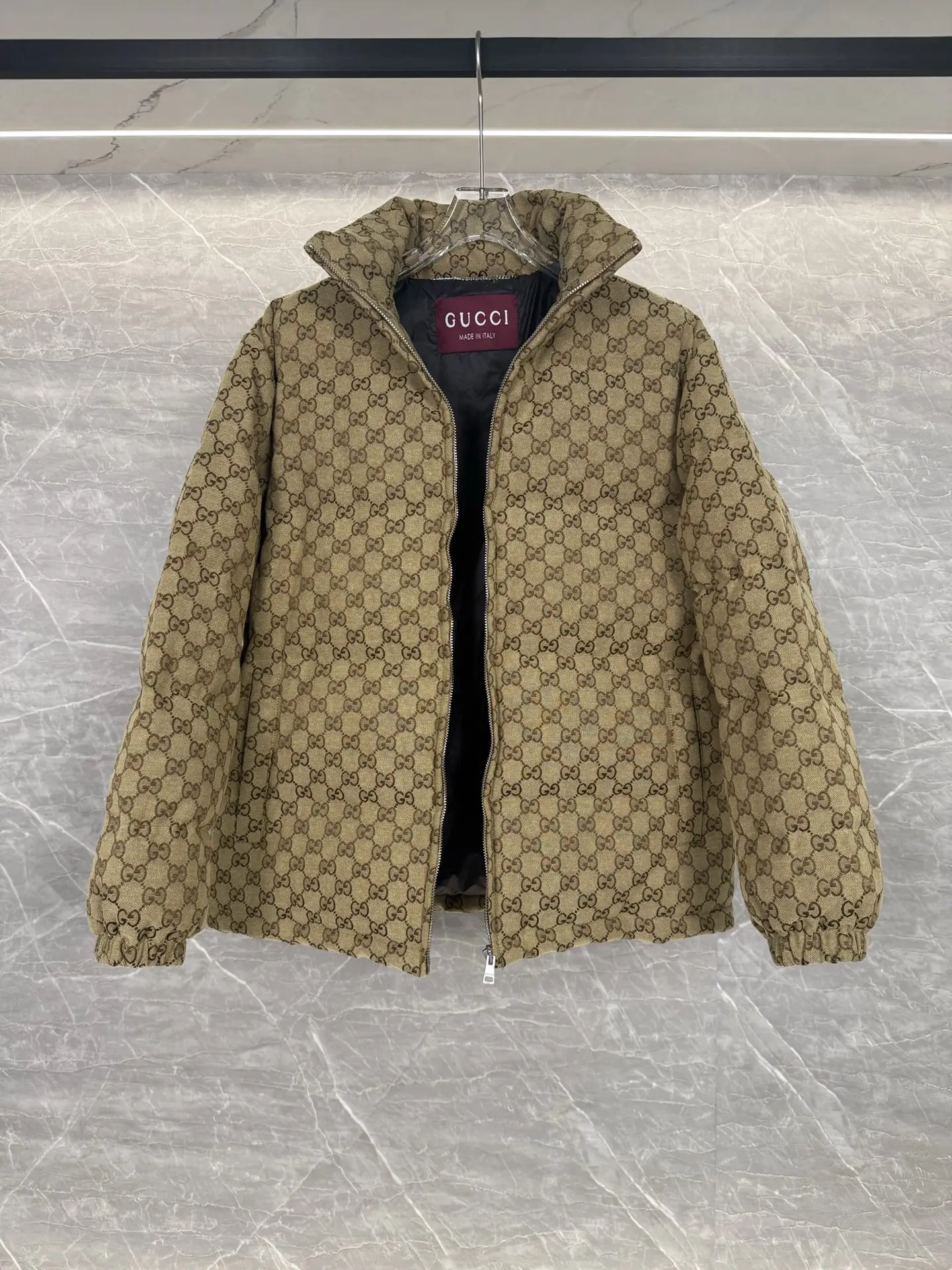 GG Monogram Jacquard Belted Down Jacket D55019012 — view 8