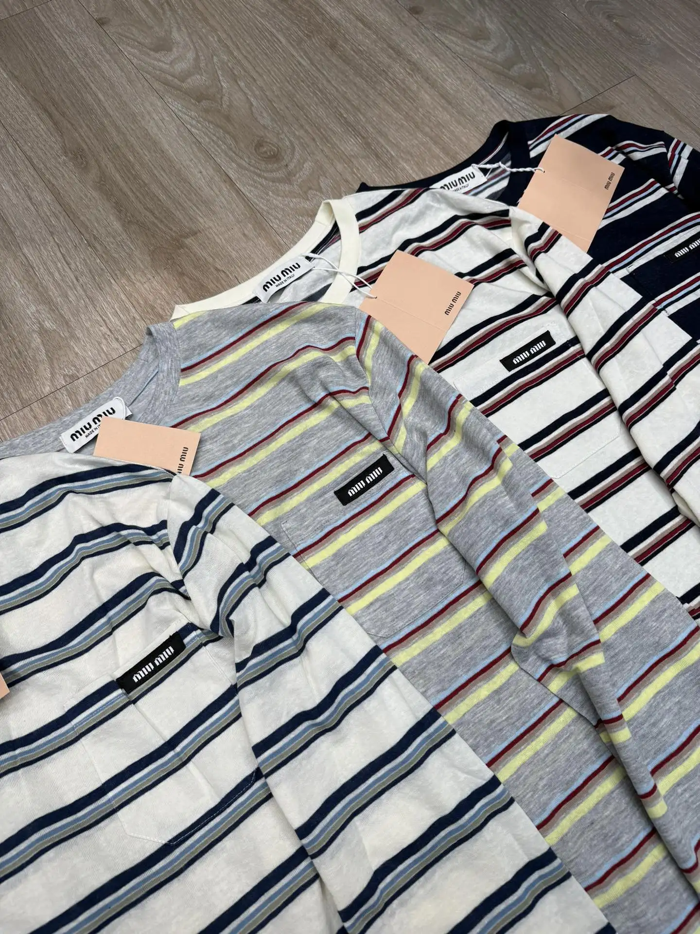 Striped Long-Sleeve Cotton T-Shirt D6915646 — view 4
