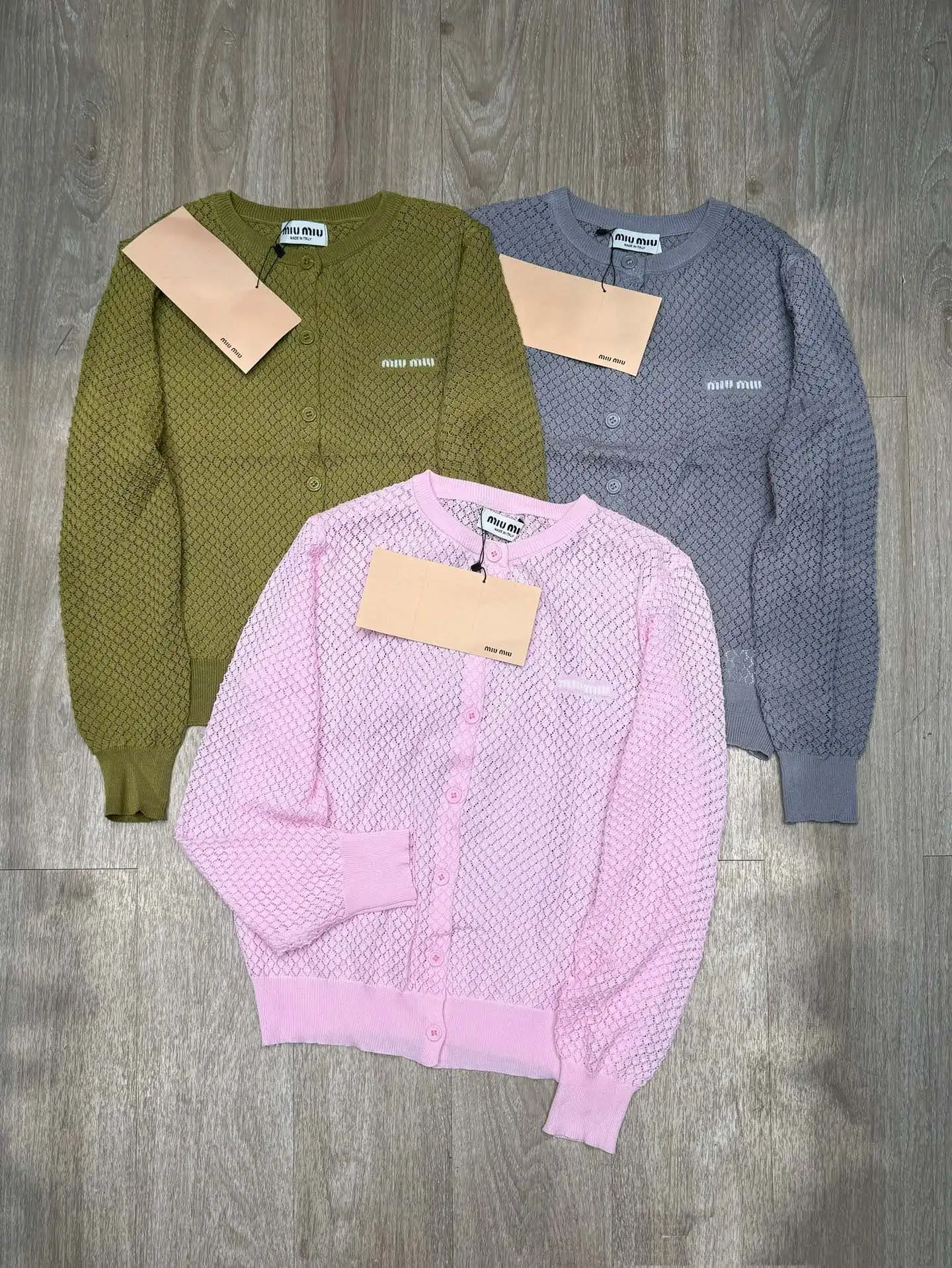 Open-Knit Logo Cardigan D7515688