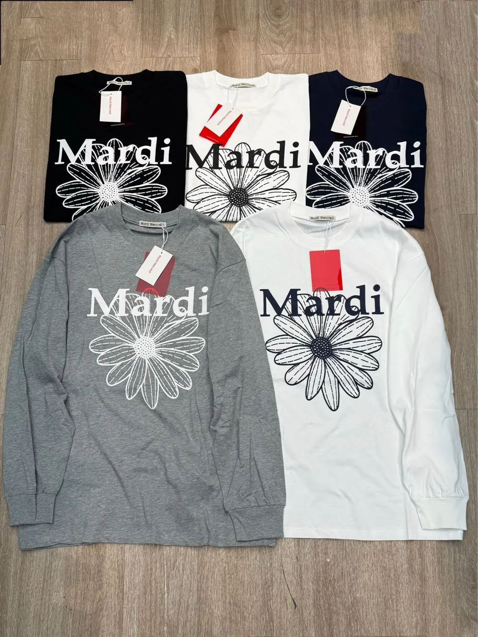 Mardi Mercredi Flower Logo Long-Sleeve T-Shirt D7915697