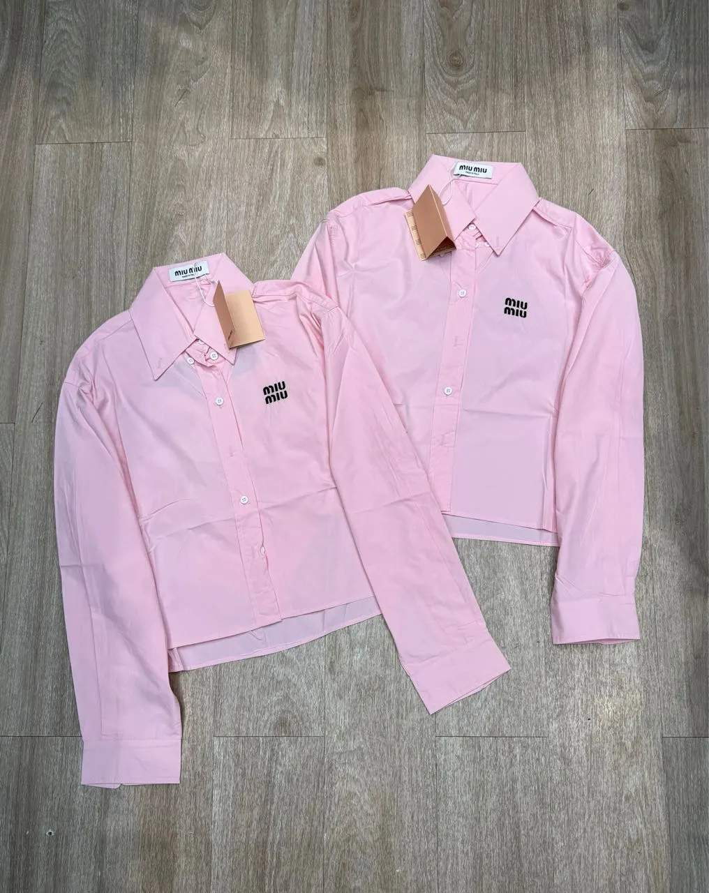 Embroidered Logo Cropped Poplin Shirt D7915695
