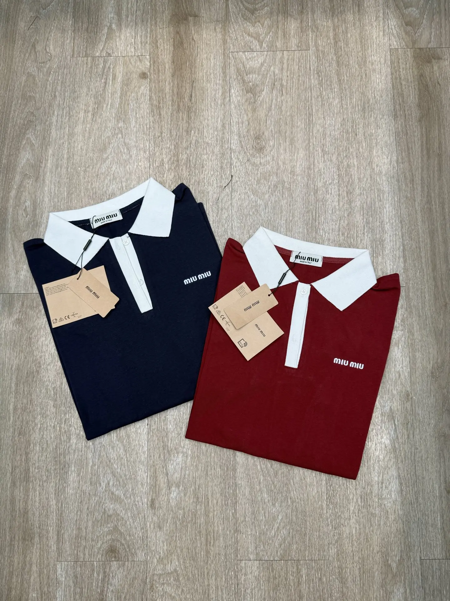 Contrast Collar Logo Embroidery Polo Shirt D7915700