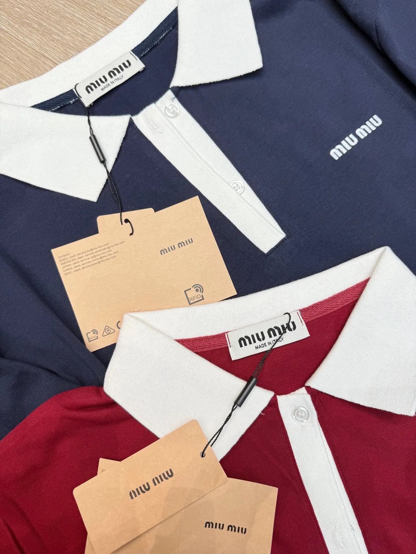 Contrast Collar Logo Embroidery Polo Shirt D7915700 — view 2