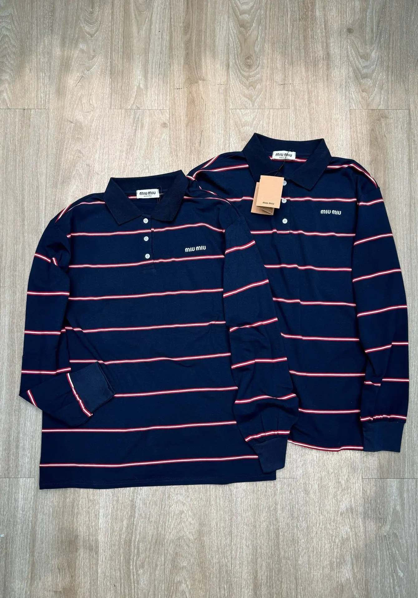 Striped Long-Sleeve Polo Shirt D7915703