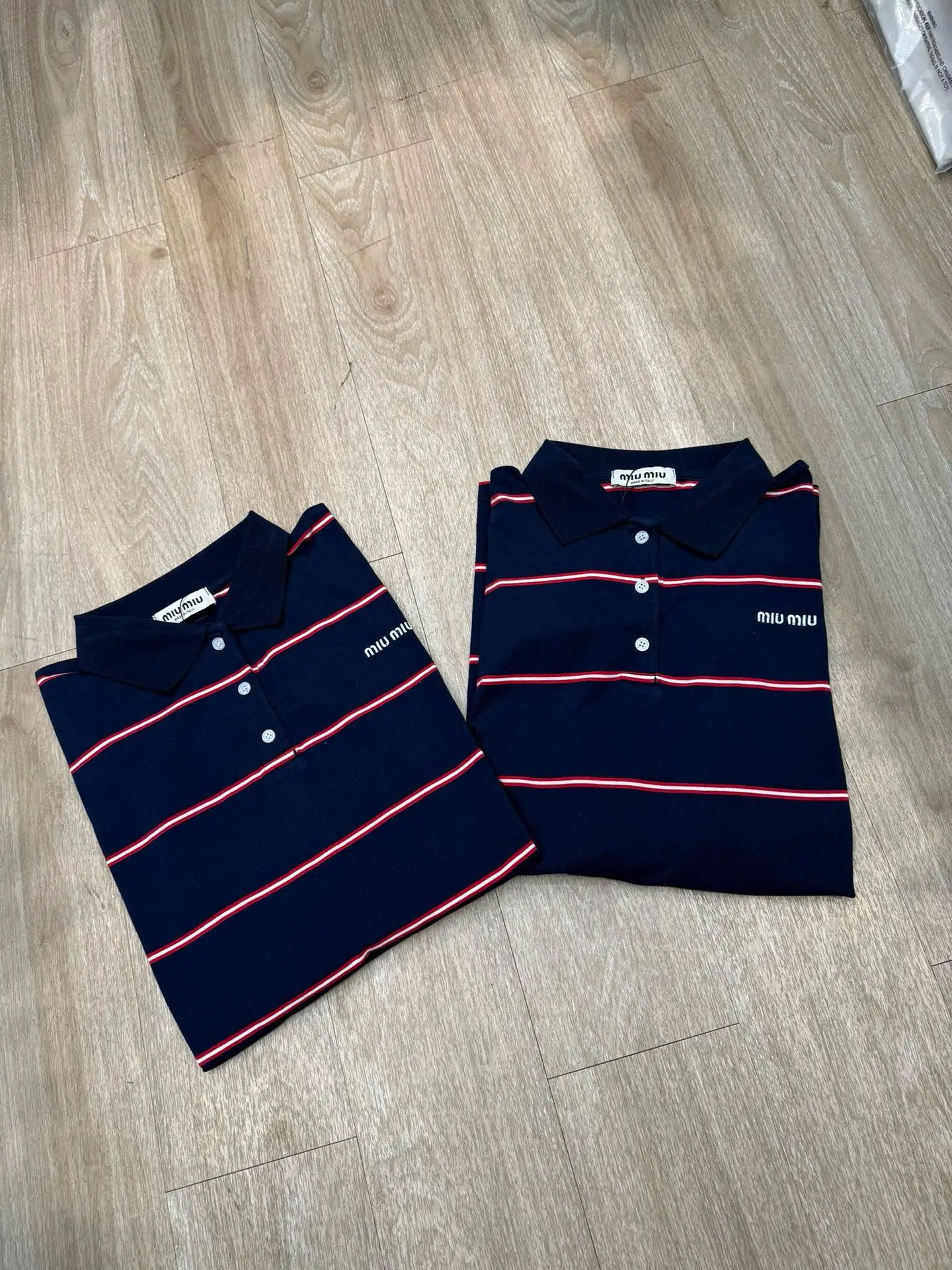 Striped Long-Sleeve Polo Shirt D7915703 — view 2