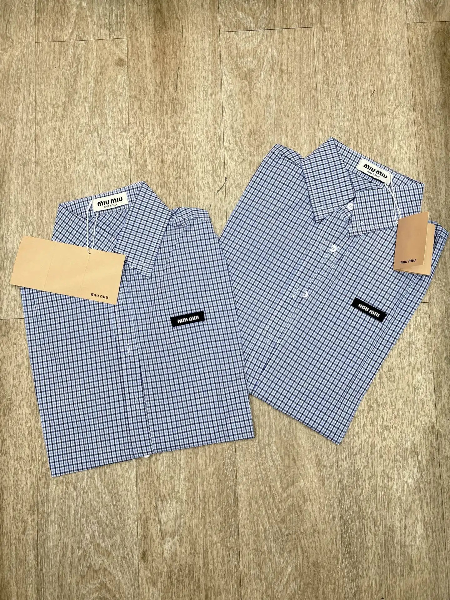 Logo Patch Gingham Check Shirt D8515693 — view 2