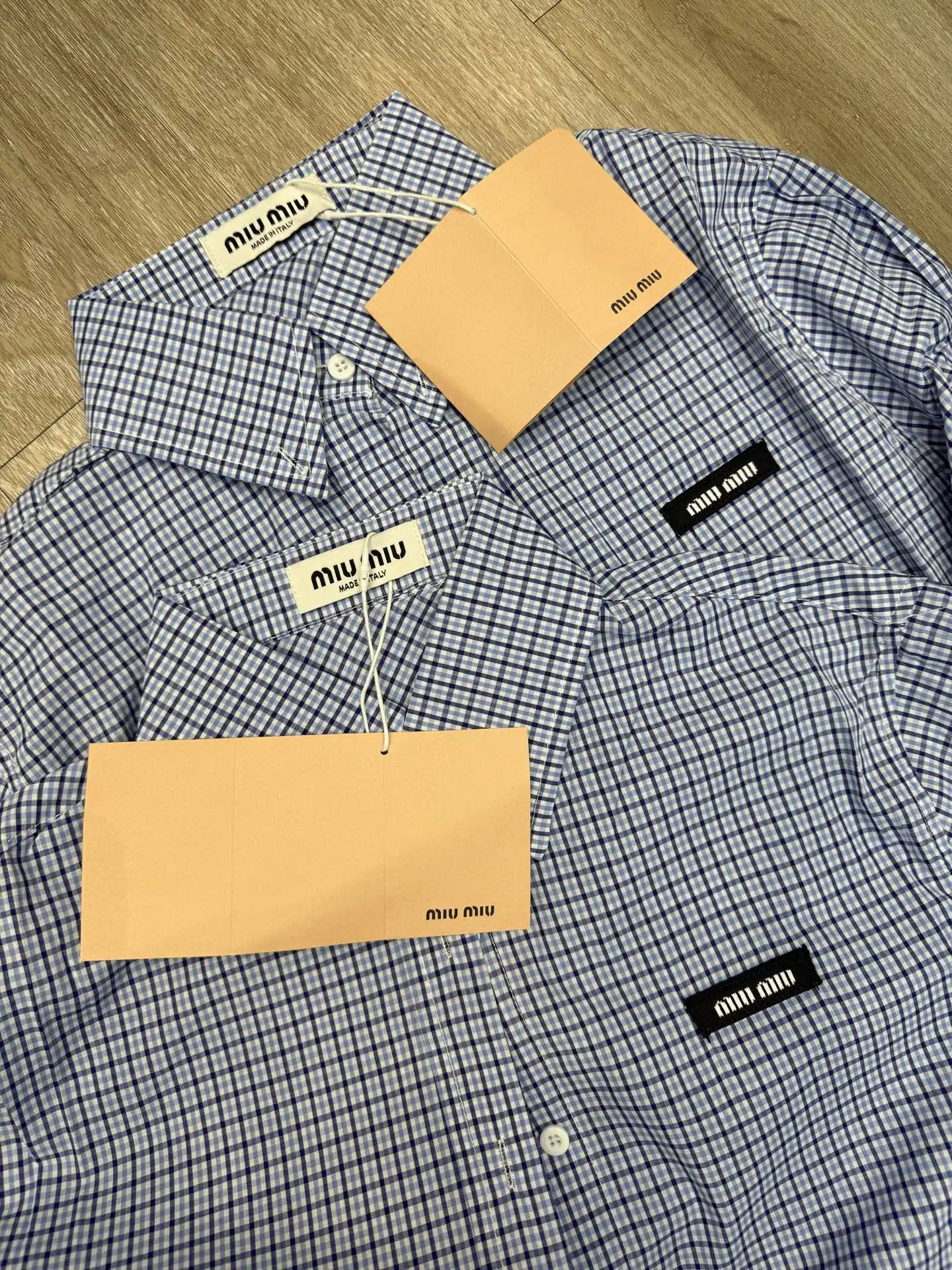 Logo Patch Gingham Check Shirt D8515693 — view 3