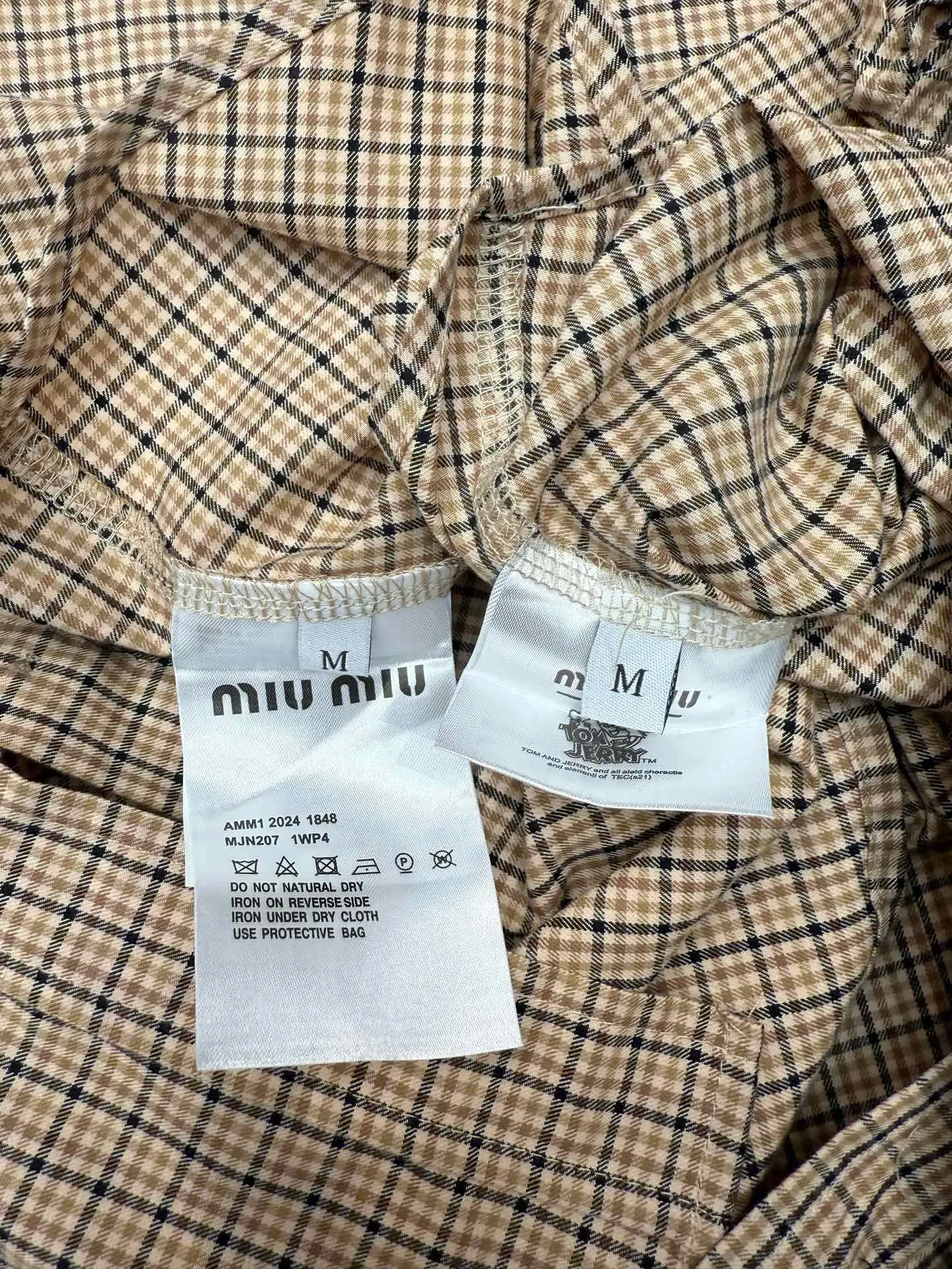 Embroidered Logo Checked Cotton Shirt D8915692 — view 4