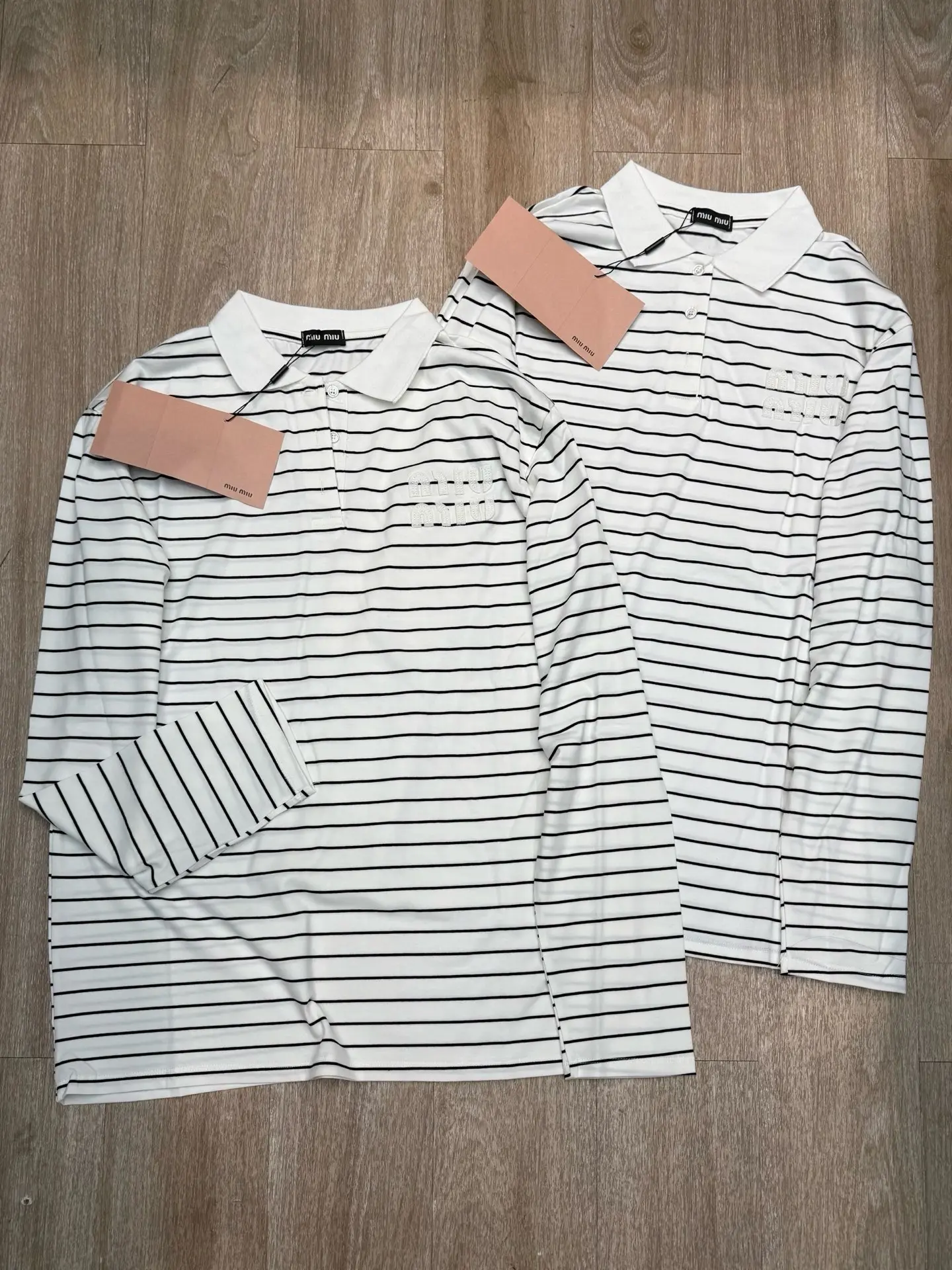Striped Cotton Long-Sleeve Polo Shirt D8915701