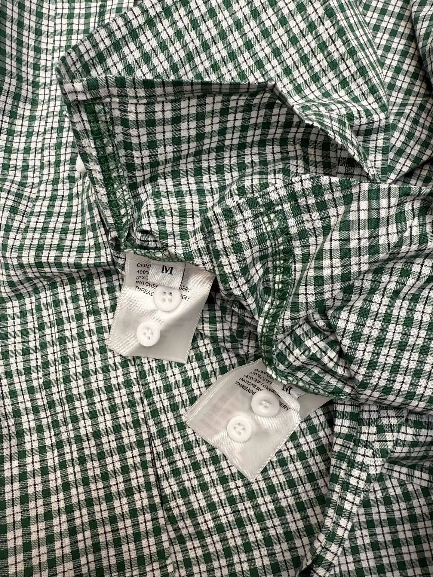 Logo Patch Gingham Cotton Shirt D9015694 — view 4