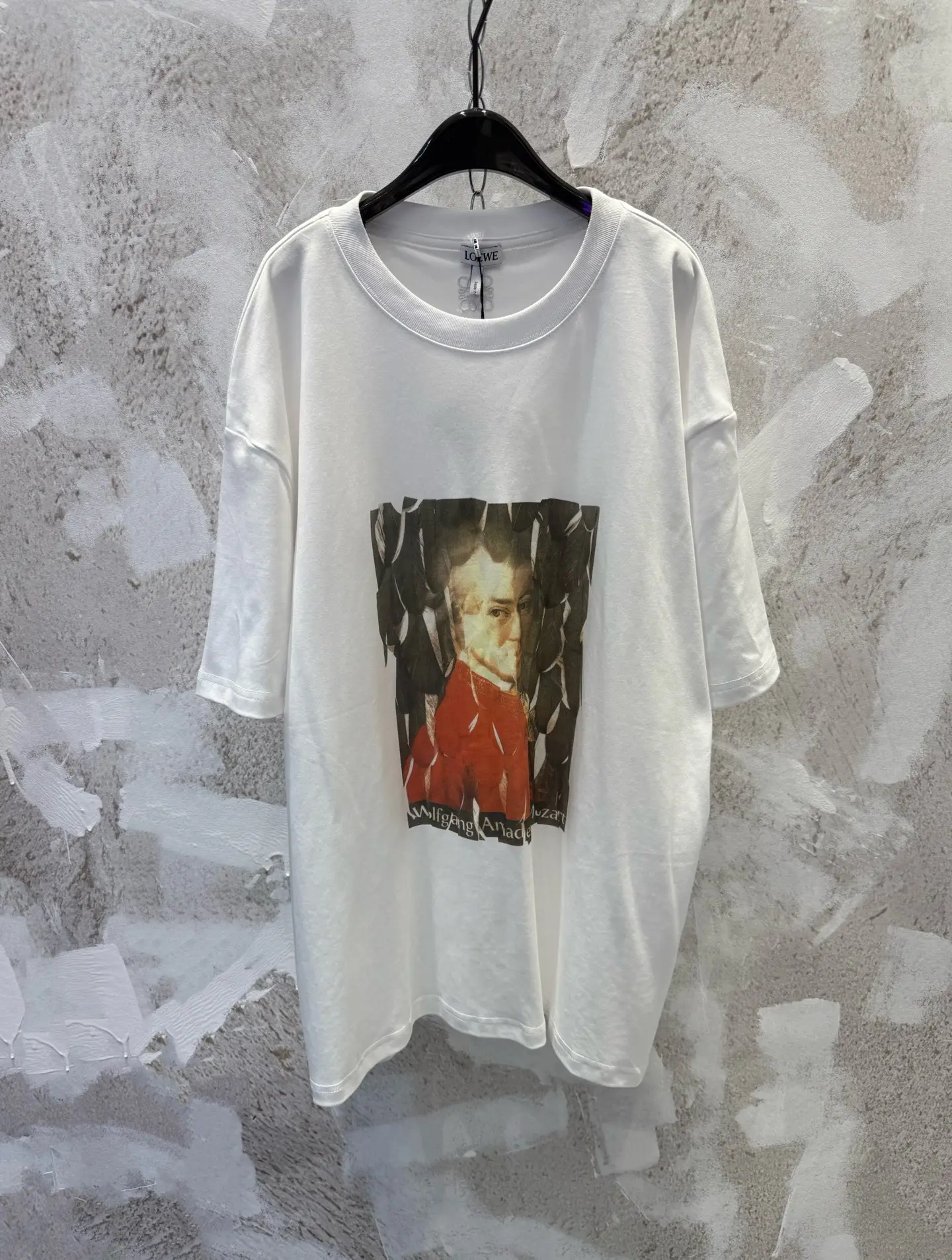 Mozart Oil Painting Print Pima Cotton T-Shirt D15512959